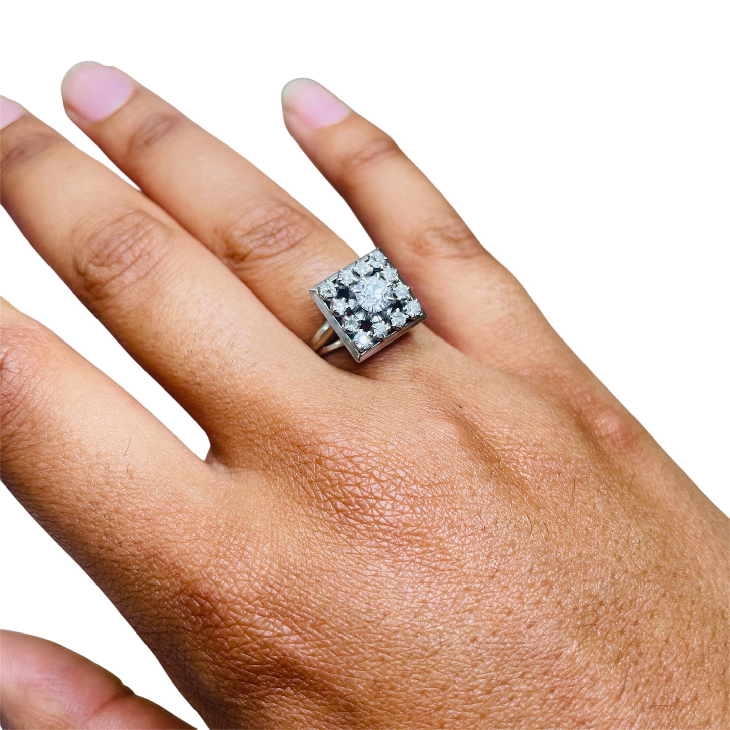 Bague Chou en Or Blanc 18K Taille-55