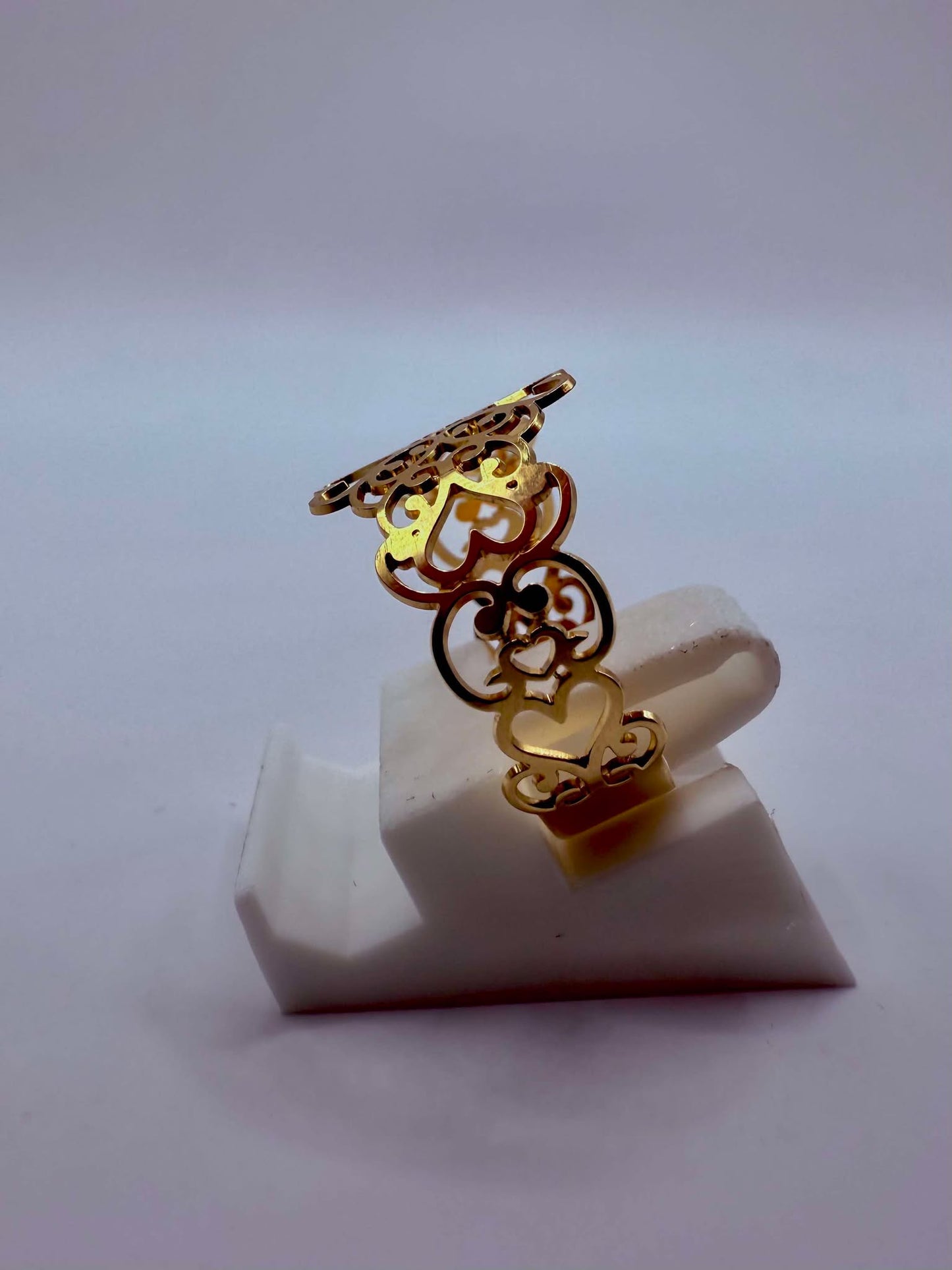Bague Fleur en Or Jaune 18K T.54