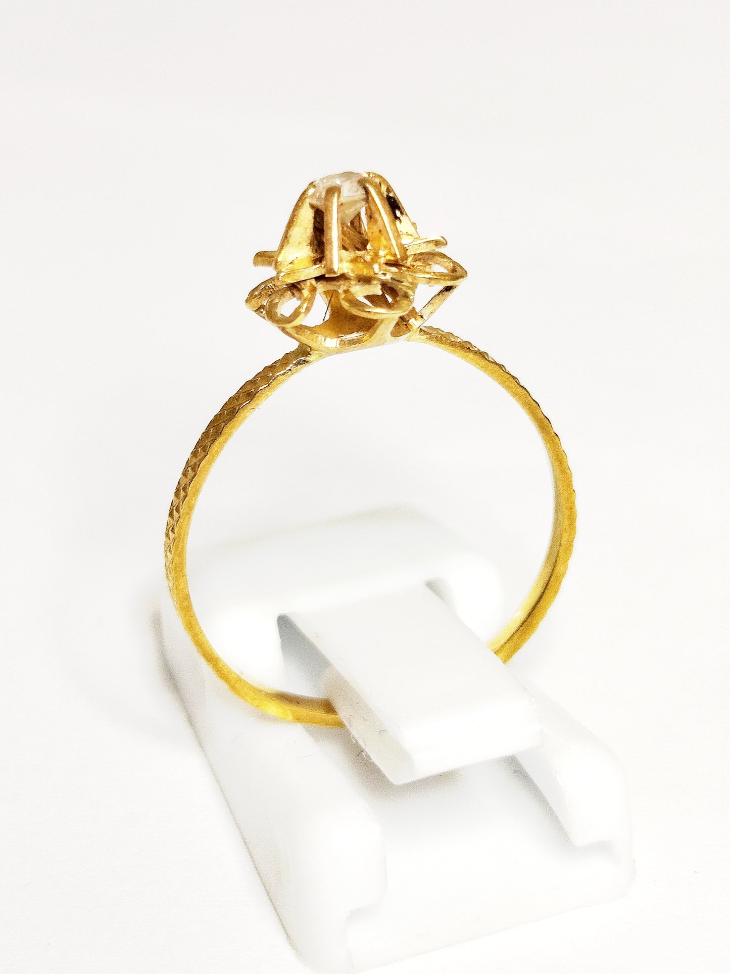 Bagues Chou en Or Jaune 18K avec Oxyde de Zirconium