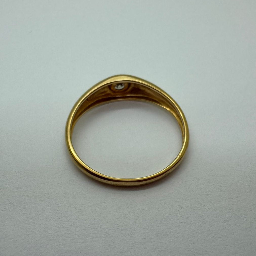 Bague Chevalière en Or Jaune 18K Taille-53