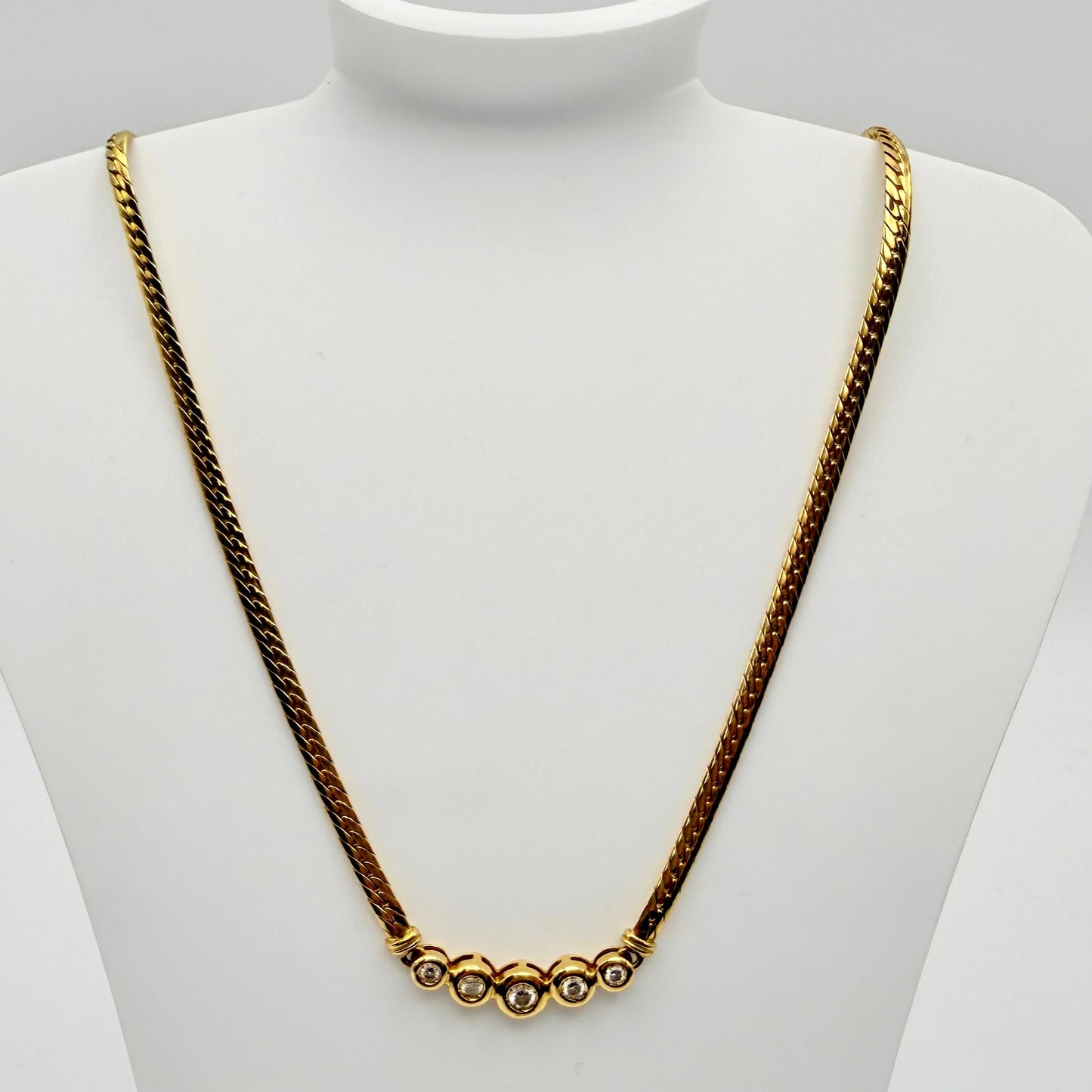 Collier Princesse en Or Jaune avec Diamants 18k - 9,54g