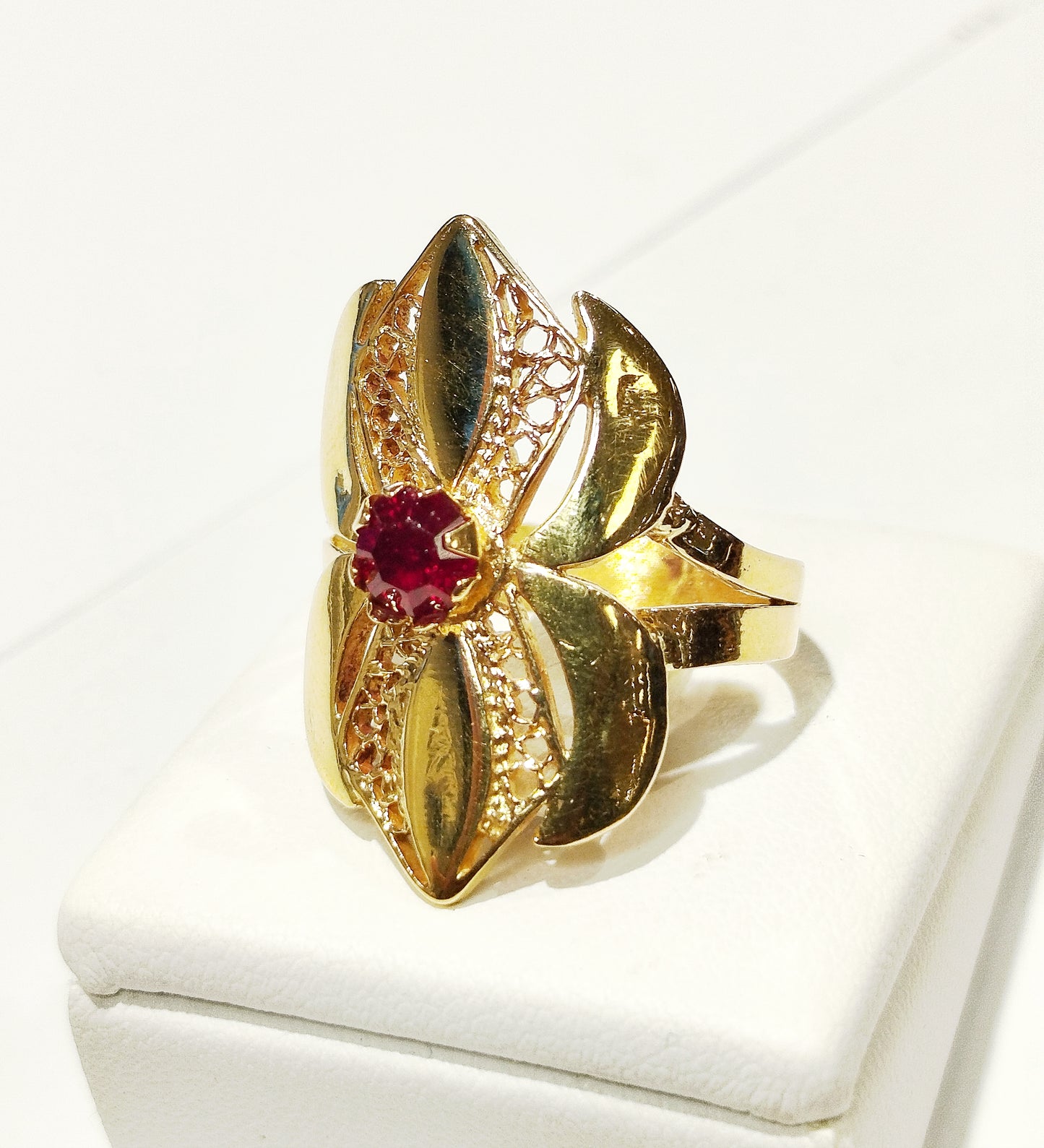 Bague en Or Jaune 14K Taille-56