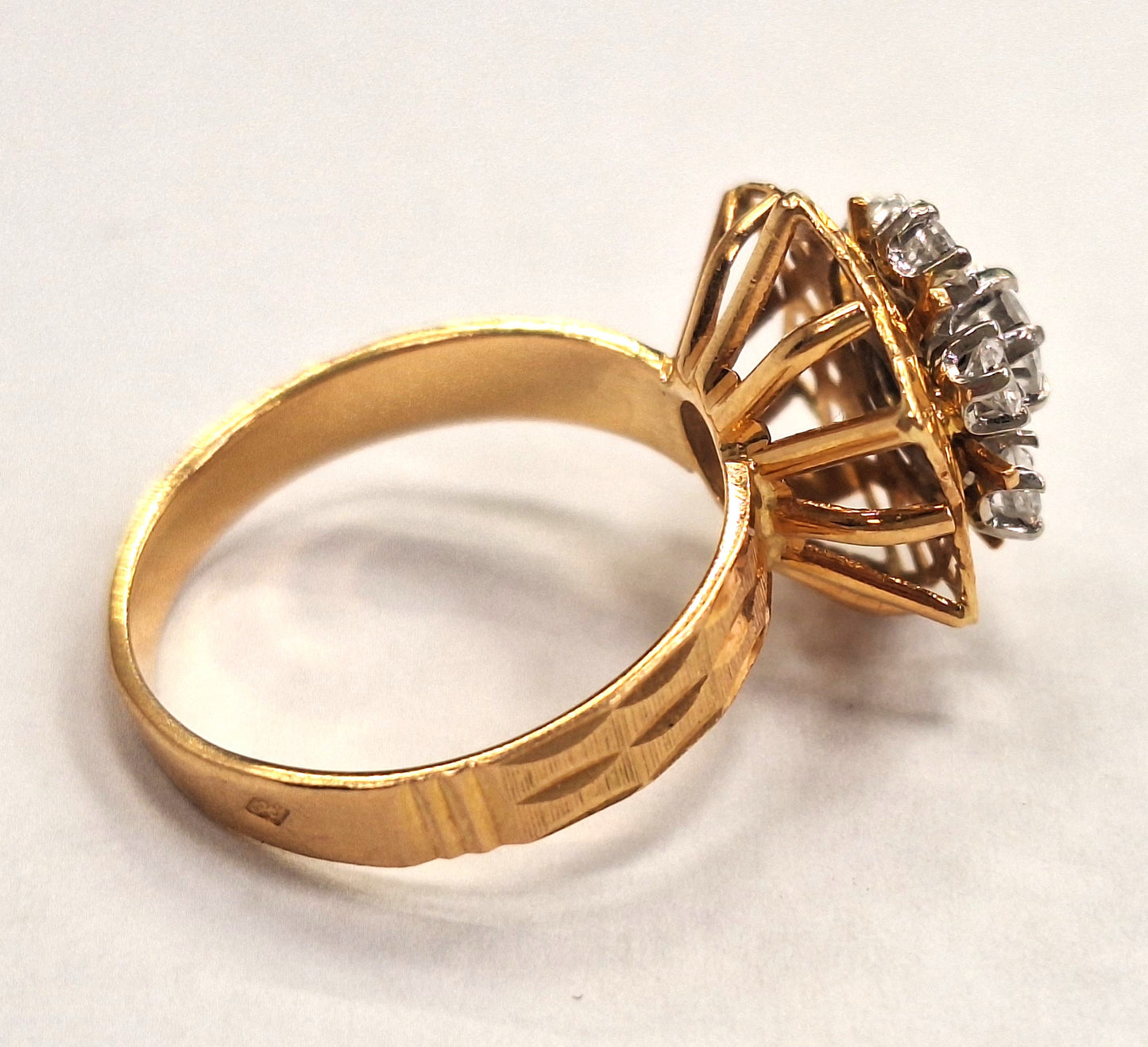 Bague Chou Or Jaune 18 Carats avec Topazes Naturelles