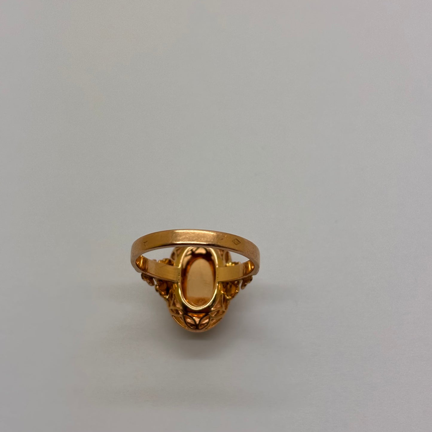 Bague Ancienne Or Jaune 18K Taille-53