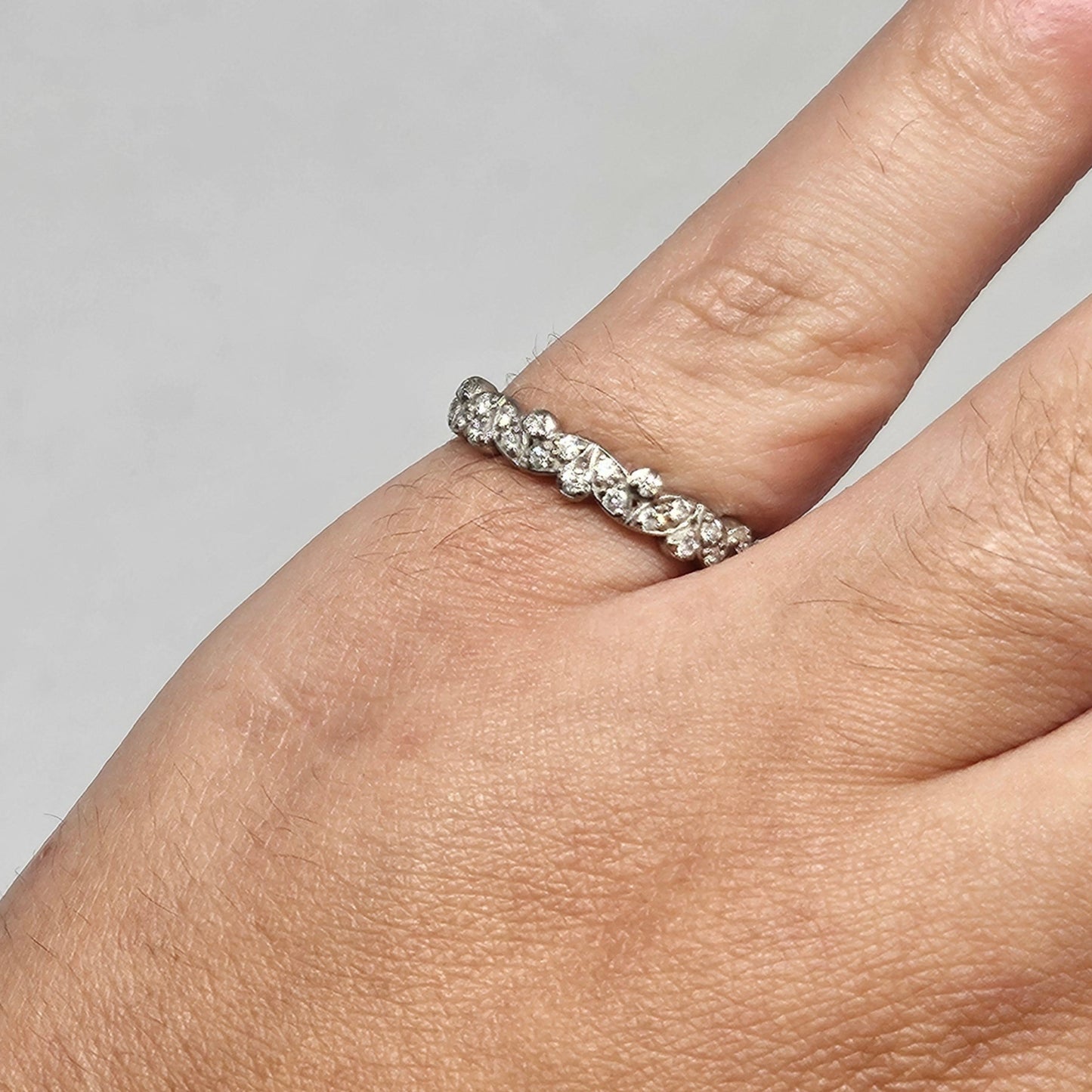 Bagues Or Gris avec 23 Diamants Taille - 50