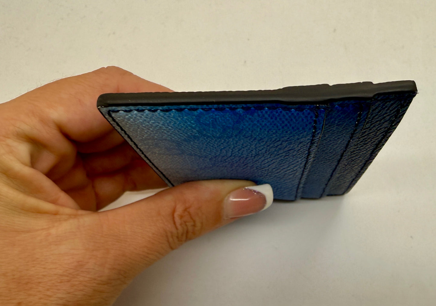 Porte-cartes Gucci Chroma bleu monogram - Comme Neuf