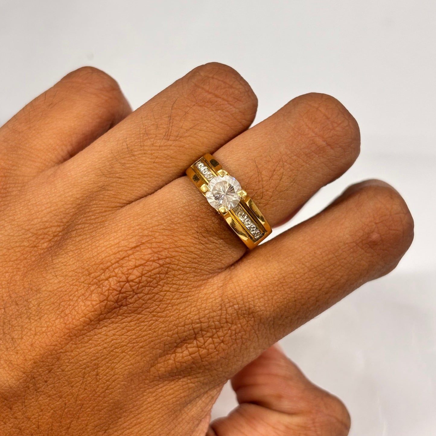 Bague en Or Jaune 18K Taille-54