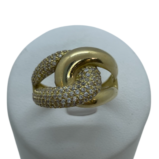 Bague en Or Jaune 18K Taille-55