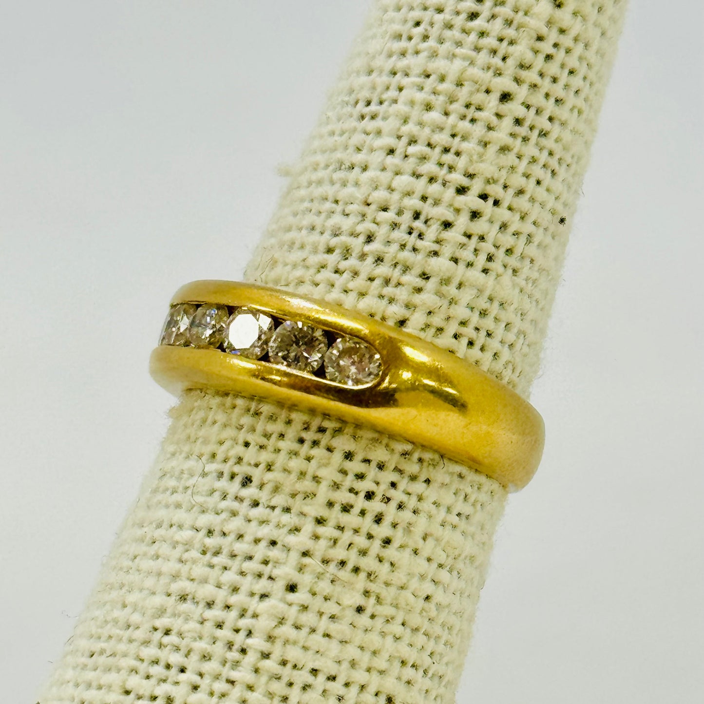 Bague Demi Tour en Or Jaune 18K - T 51