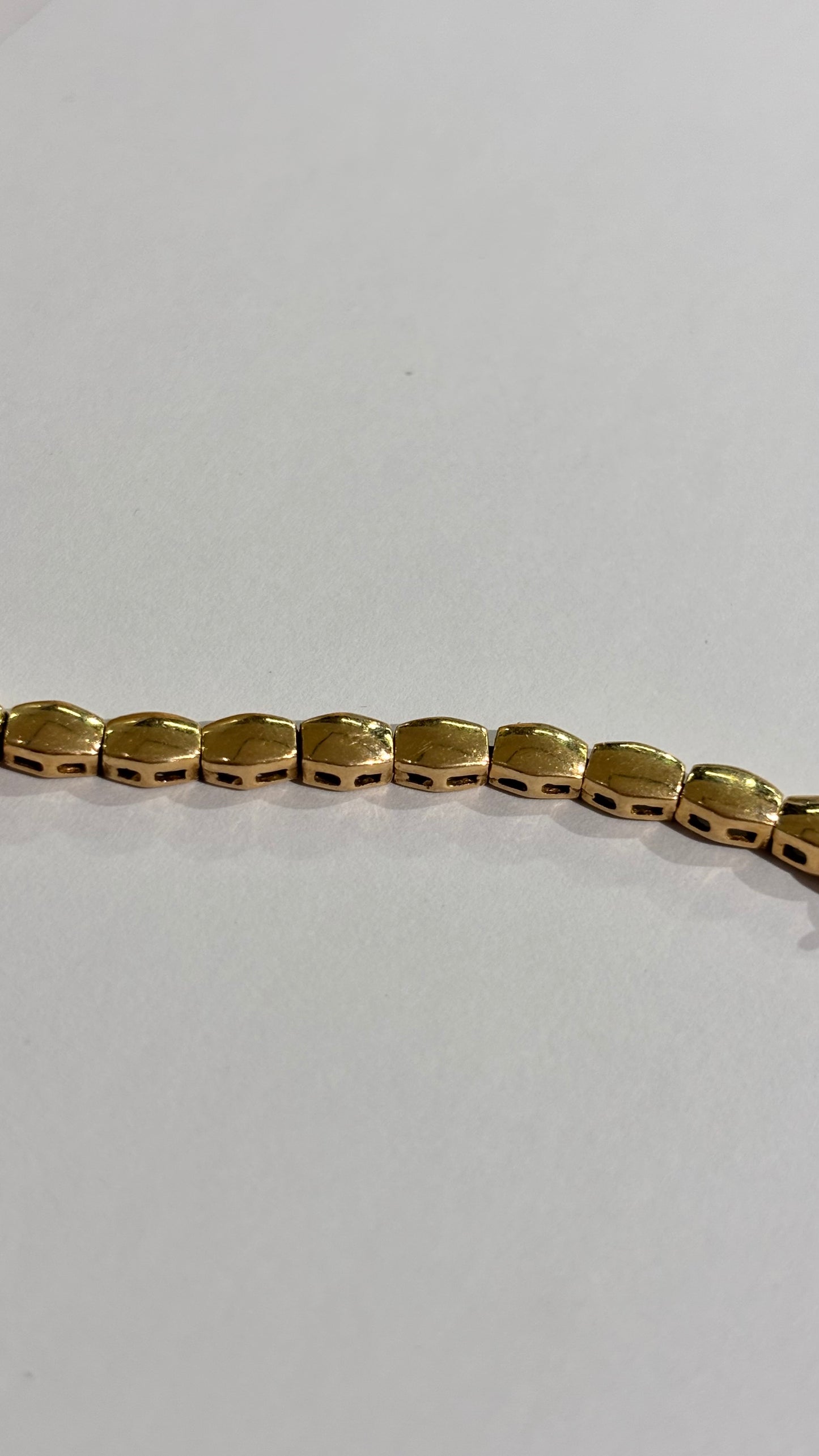 Bracelet Maillon en Or Jaune avec Pierres Précieuses