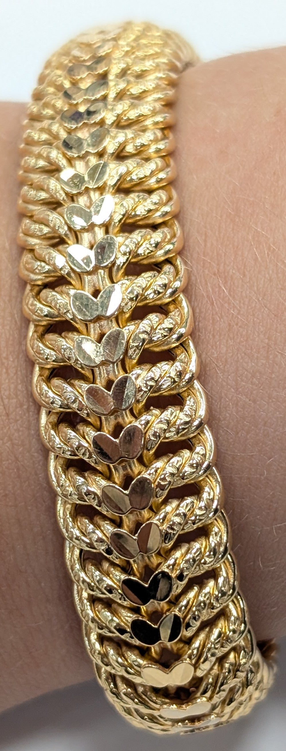 Bracelet Maillon Or Jaune 18K Maille Américaine 24.54 Grs