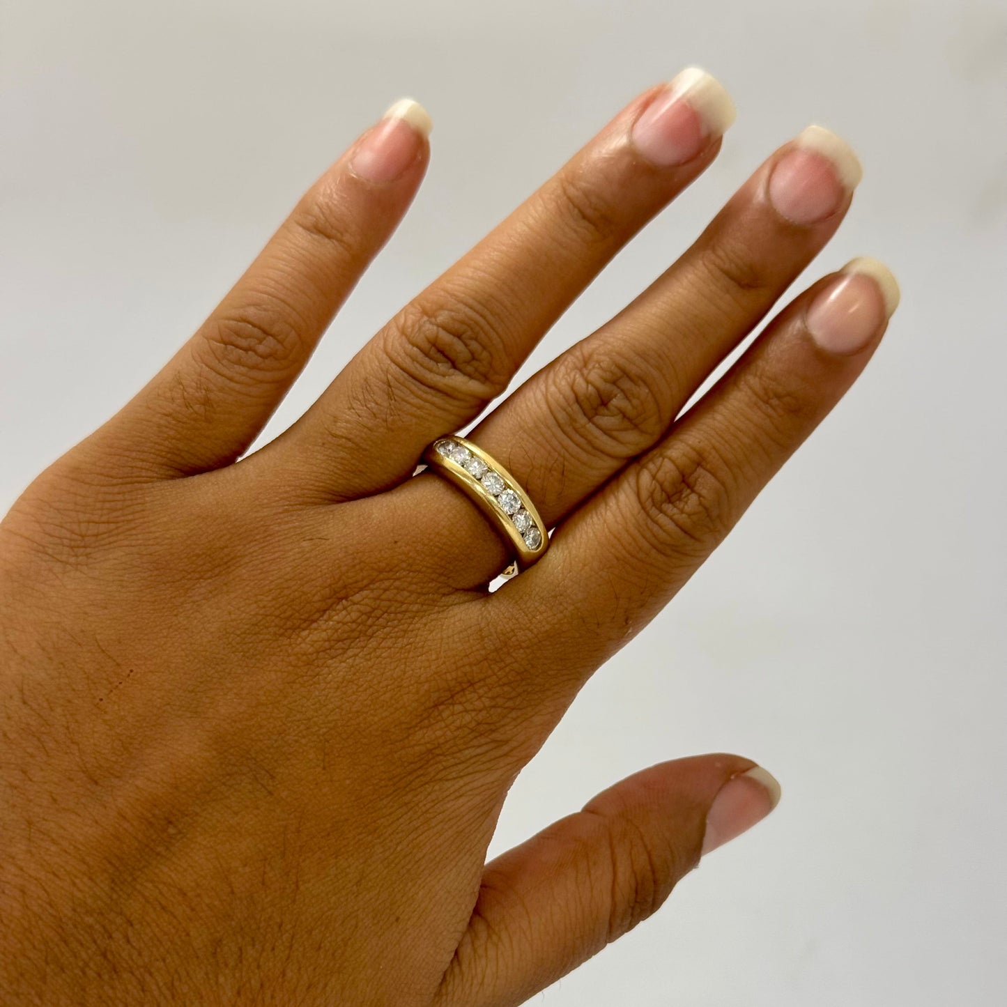 Bague Demi Tour en Or Jaune 18K - T 51