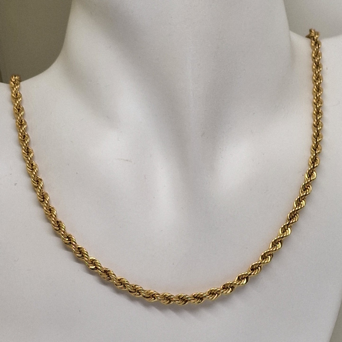 Collier Matinée Maille Torsadé Or Jaune 18K 14.67 Grs