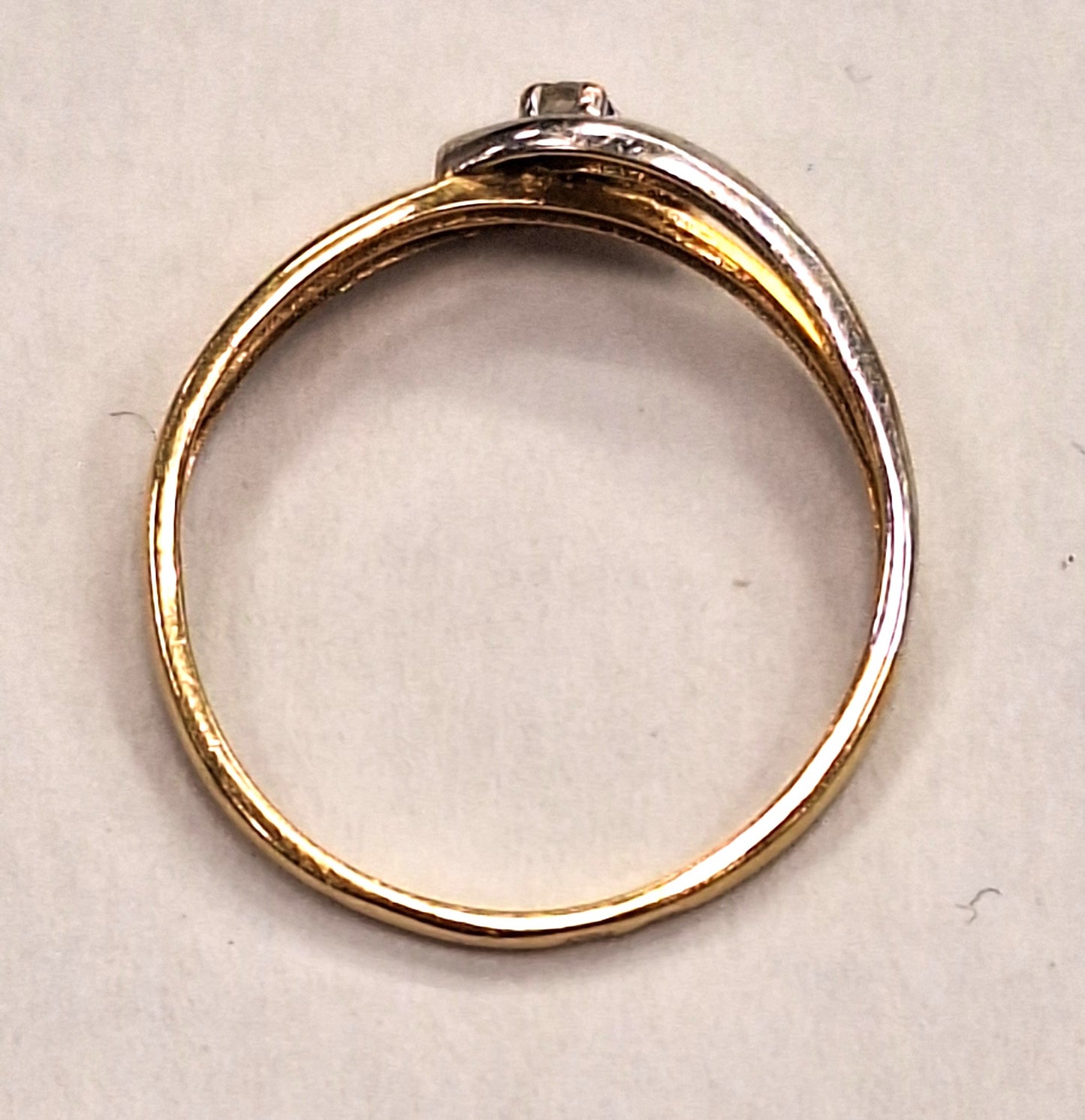 Solitaire en Or Jaune 18K avec Diamant 0.02ct