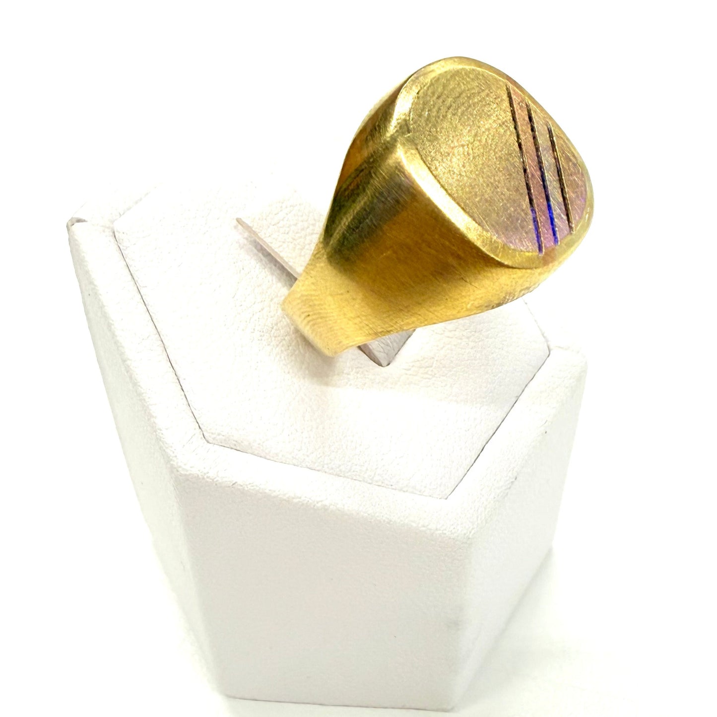 Chevalière en 3 ors 18k Taille-64