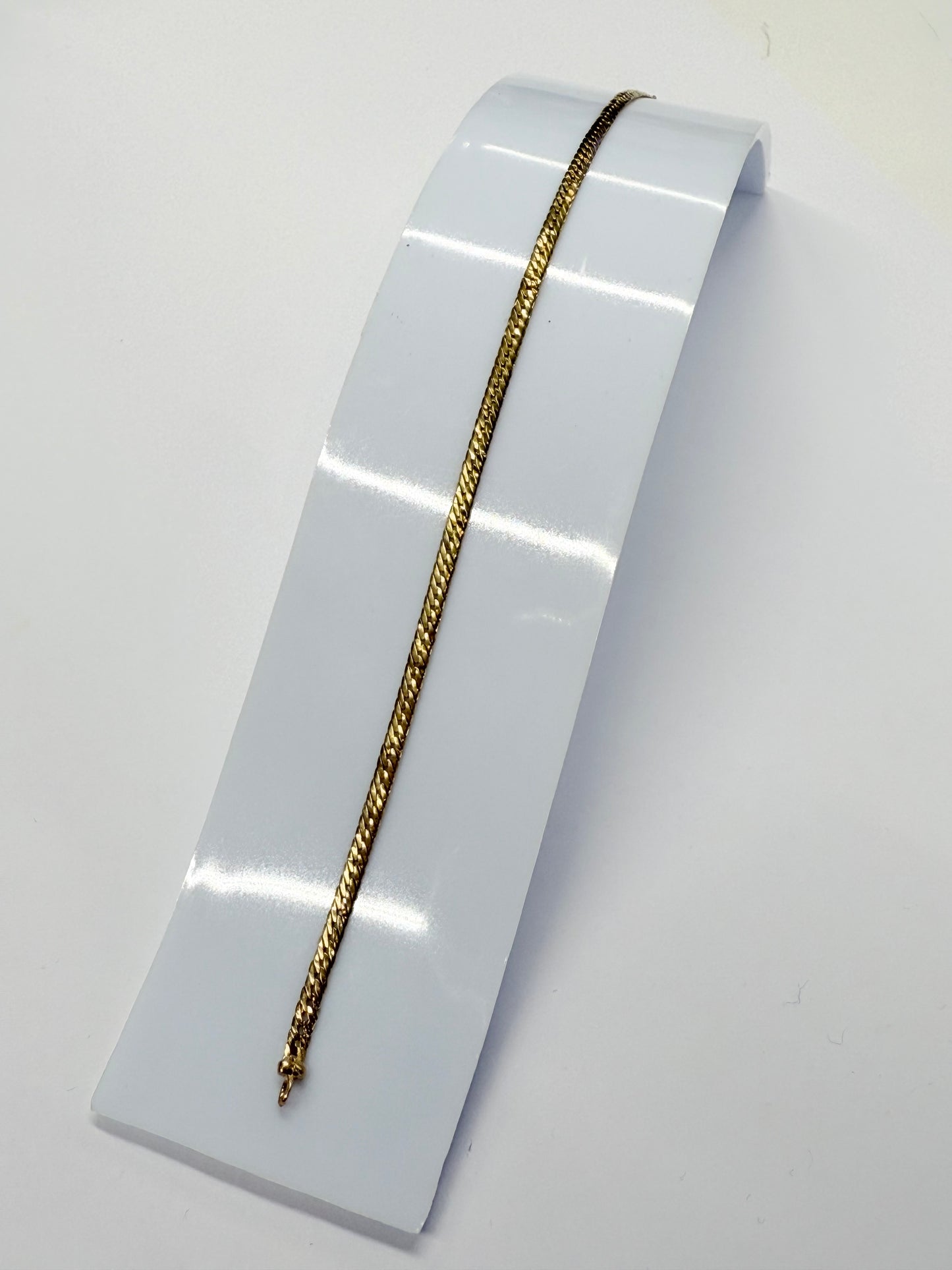 Bracelet en Or Jaune 18k Maille Anglaise Lg19cm