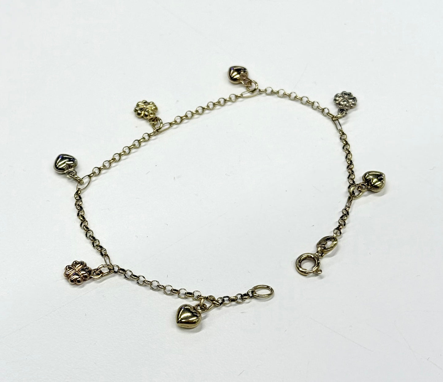 Bracelet breloque 3 Ors 18k maille forçat
