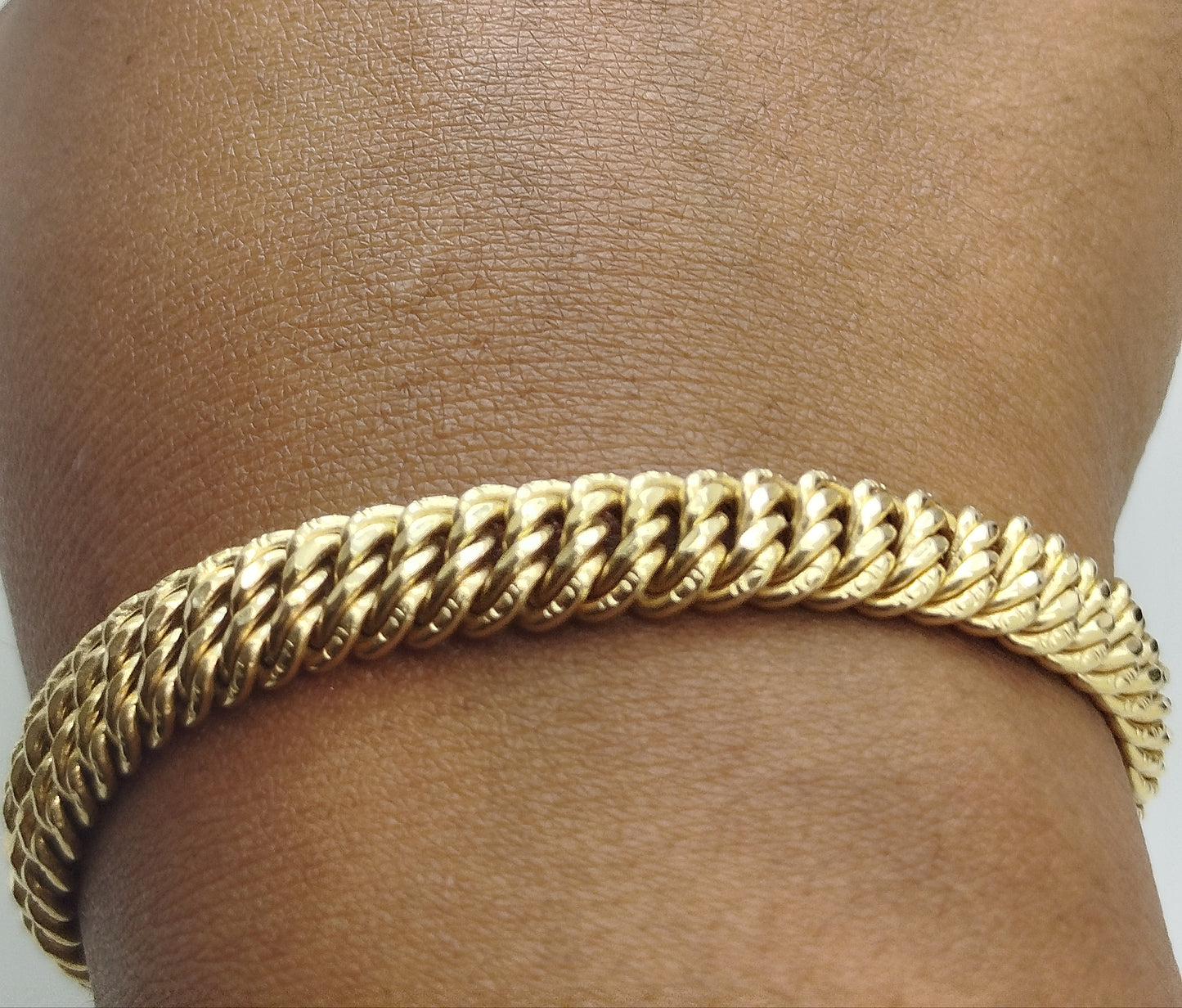 Bracelet Maille Américaine Or Jaune 18K 11.05 Grs