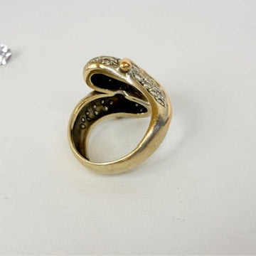 Bague en Or Rose 18K Sertie de Diamants
