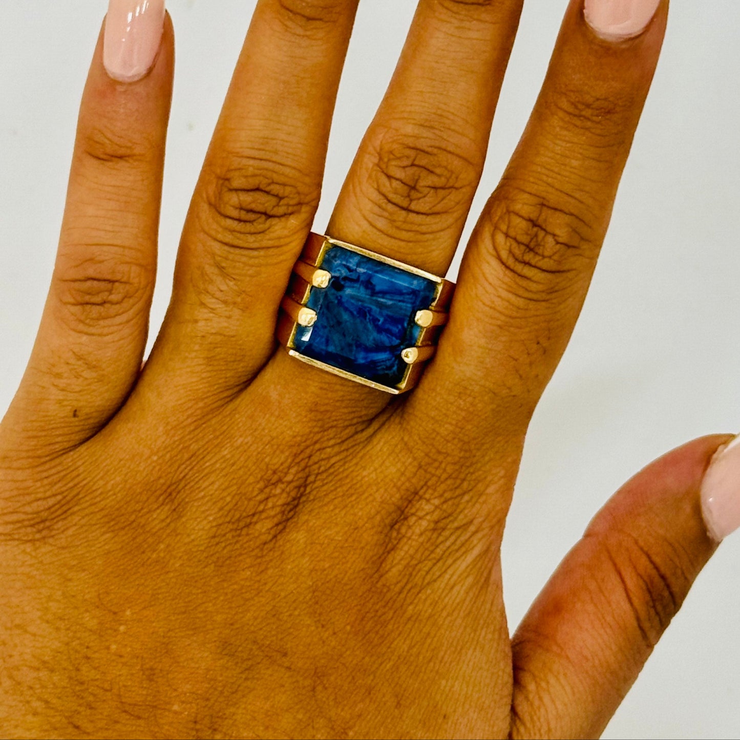 Bague Chevalière Or Jaune 18K Taille-67