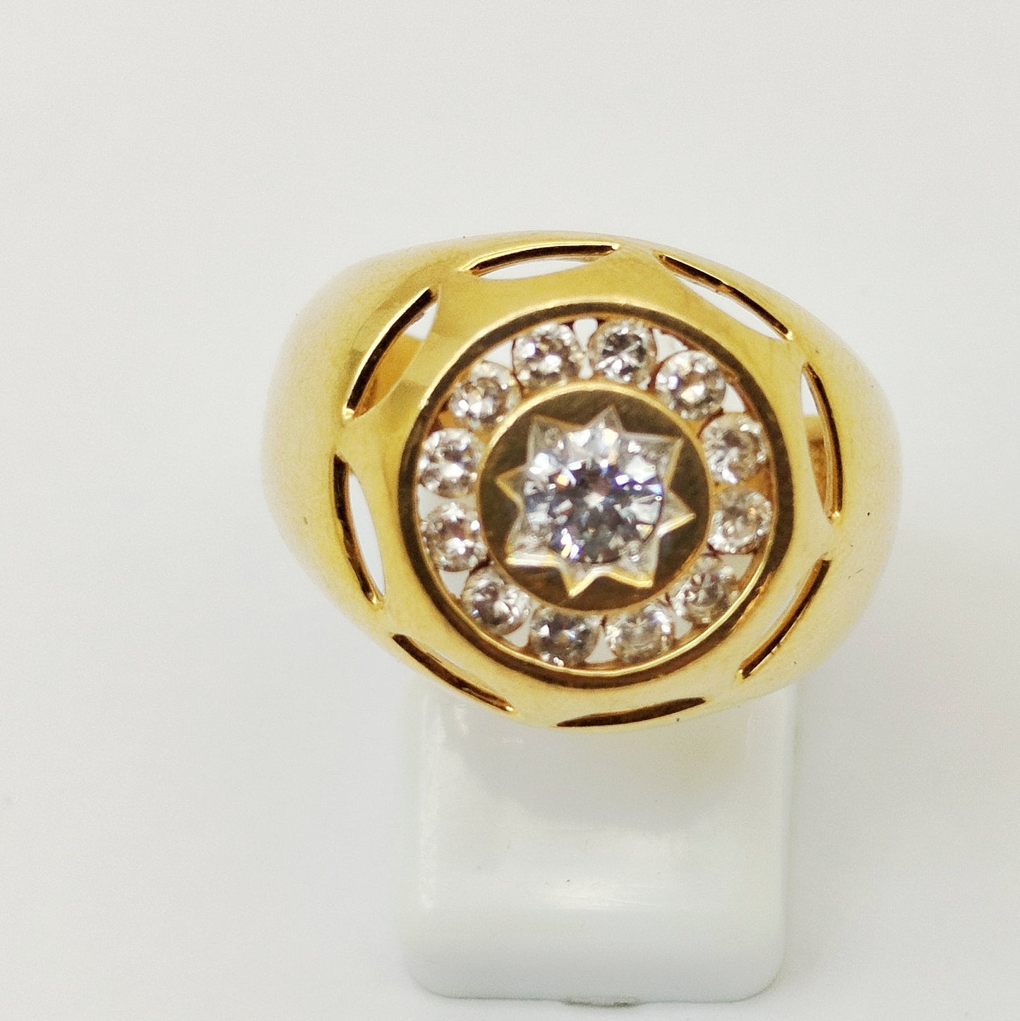Chevalière en Or Jaune 18K Taille-59