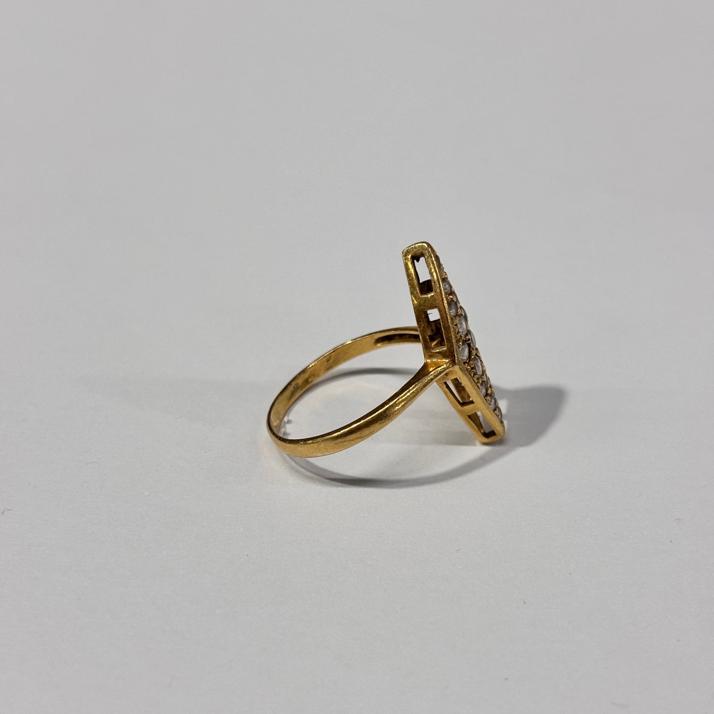 Bagues Marquise Or Jaune 18K Taille-55