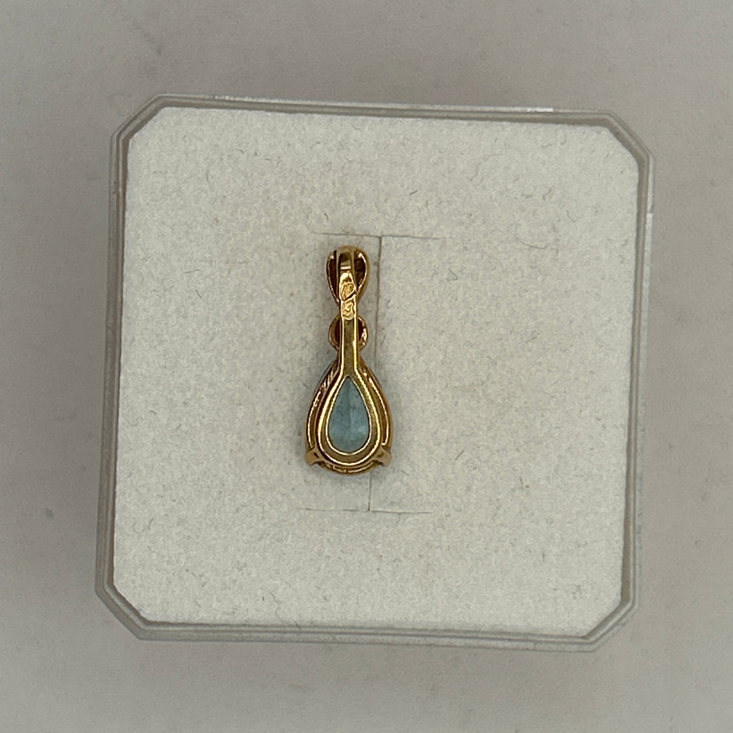 Pendentif Médaille Or Jaune 18K avec Topaze