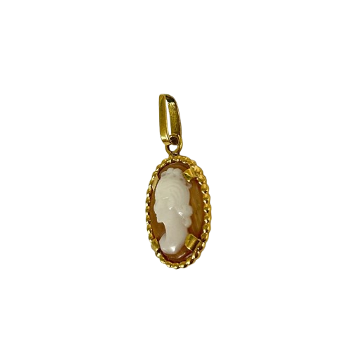 Pendentif Camée Or Jaune 18K 1.62 Grs
