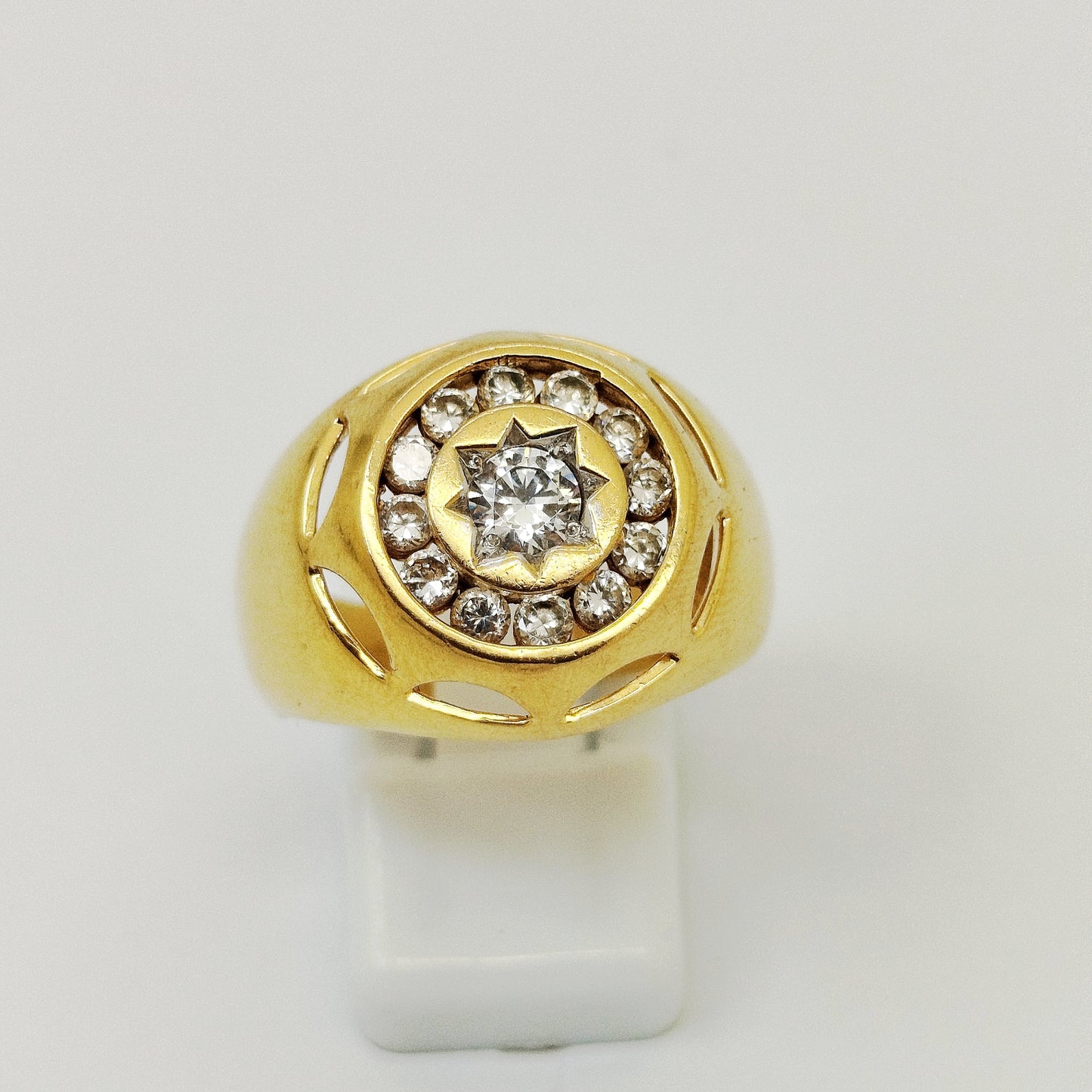Chevalière en Or Jaune 18K Taille-59