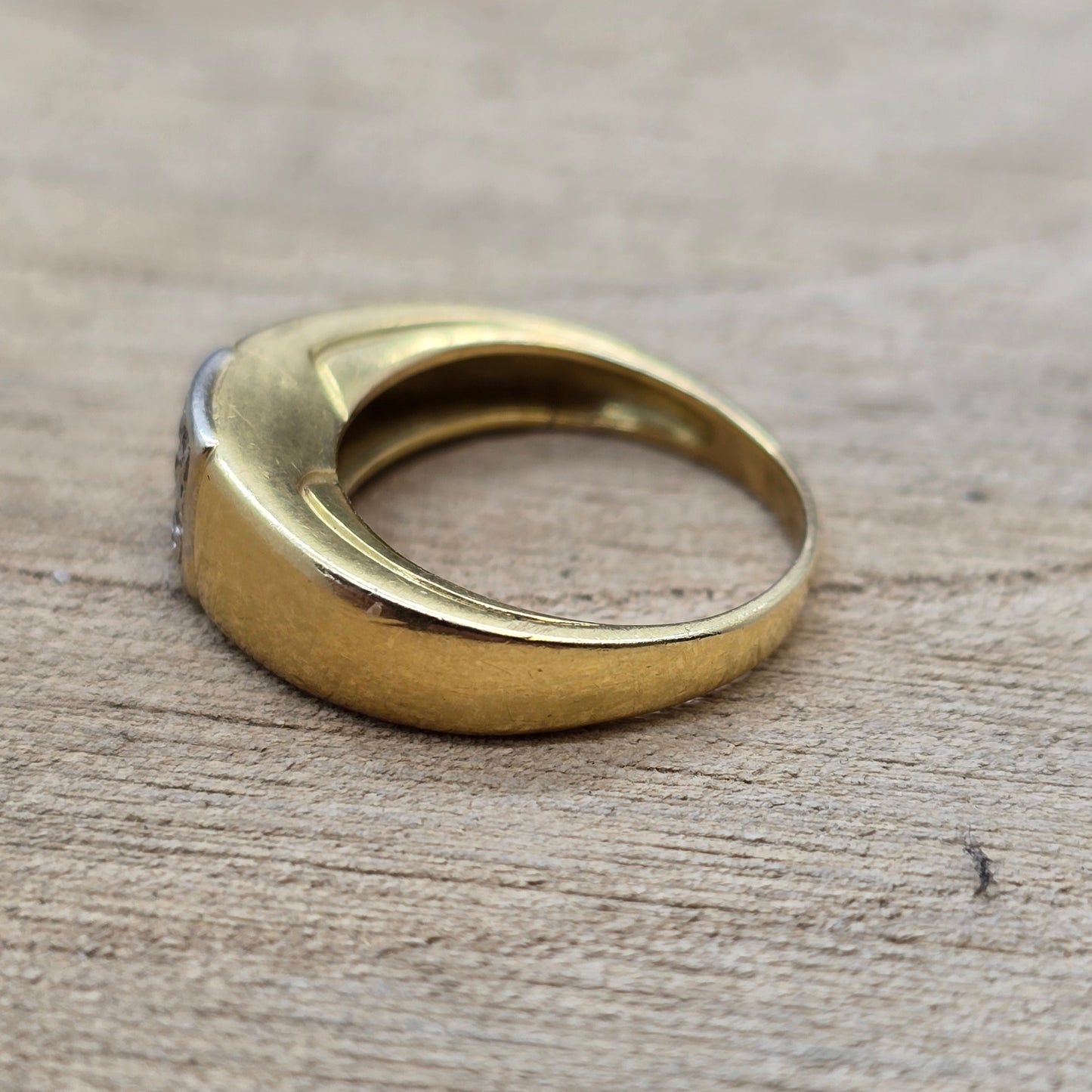 Bague en Or 18K avec 5 diamants - T 49