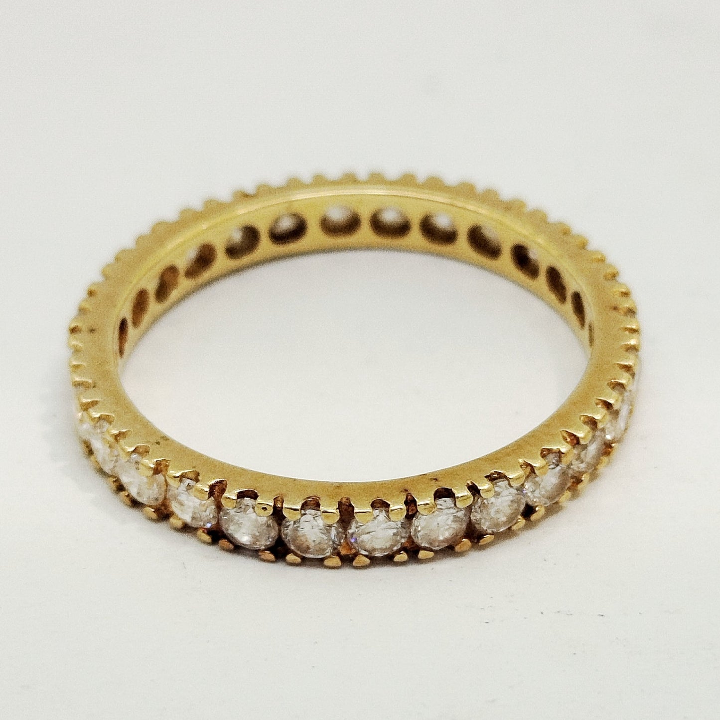 Tour complet en or jaune 18K avec oxyde de zirconium 2.88g - taille 58