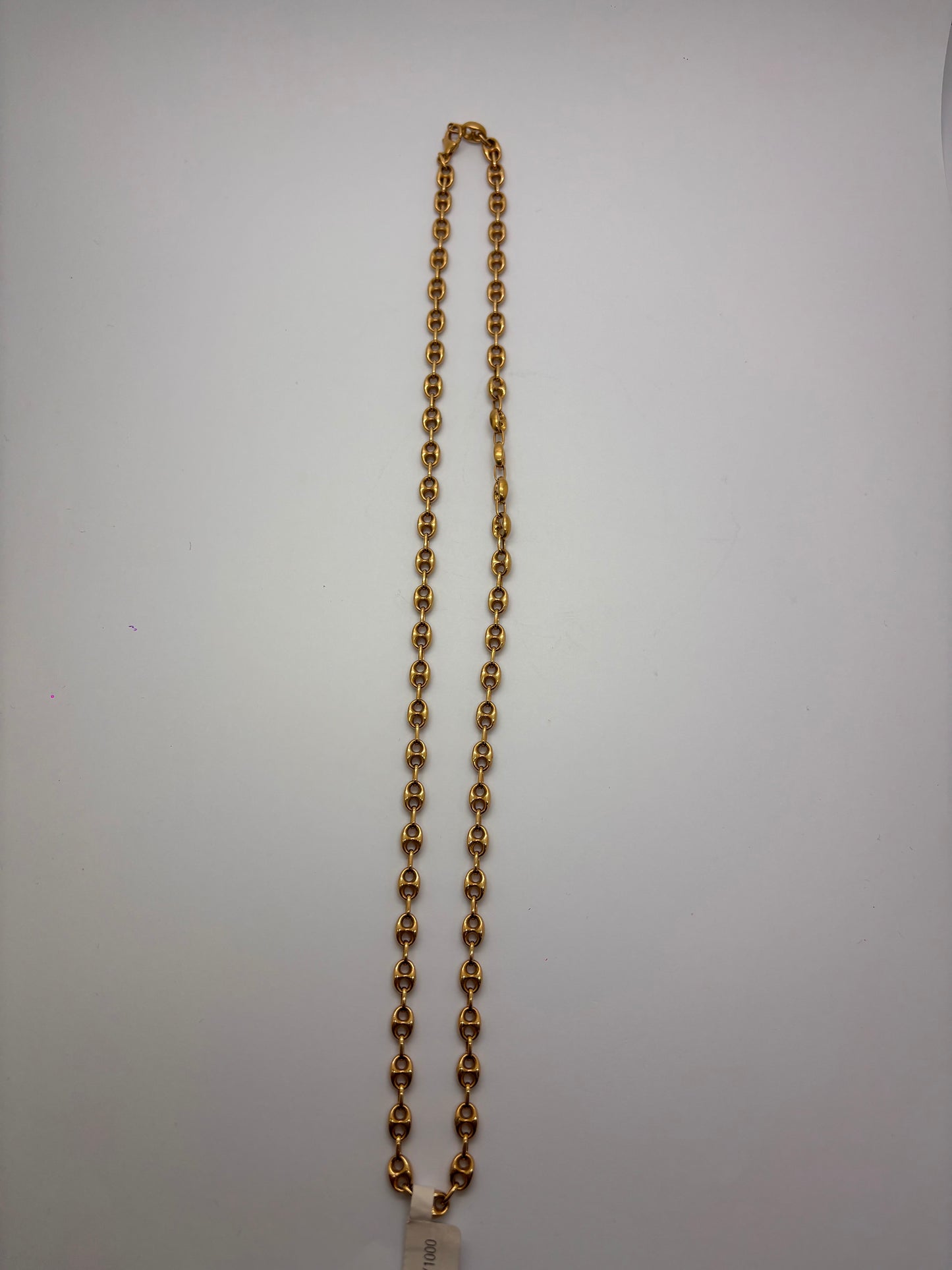 Collier Sautoir Grain de Café en Or Jaune 18K 28.60 Grs