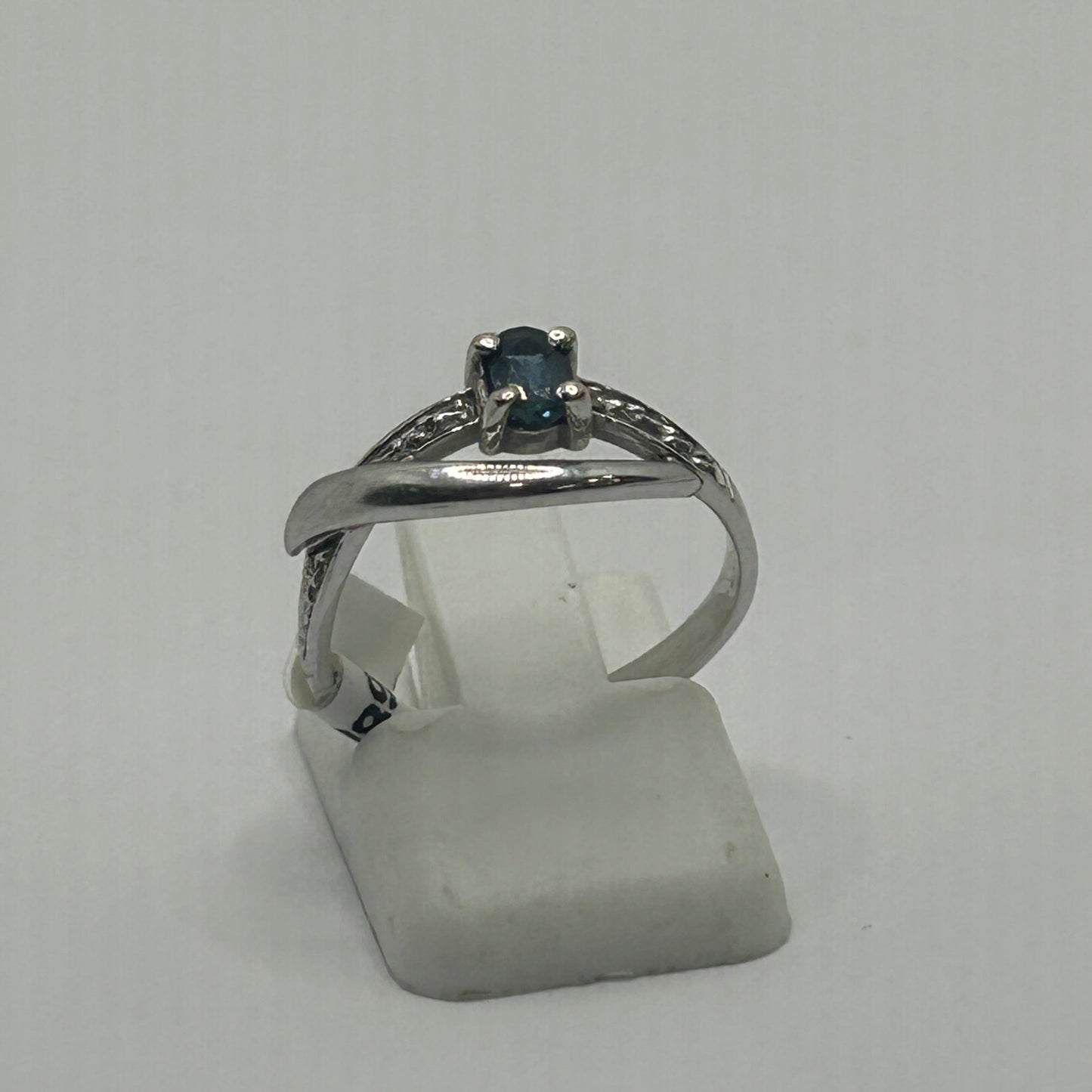 Bague Solitaire Or Blanc 18K Taille-50