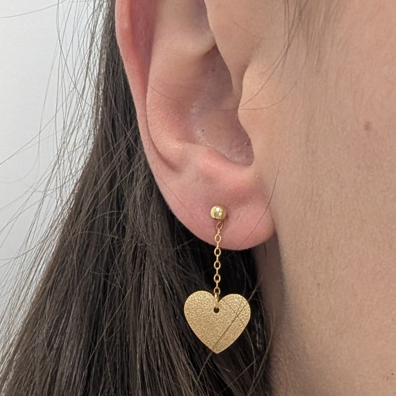 Boucles d'oreilles pendantes en or jaune 18K 1.67 Grs