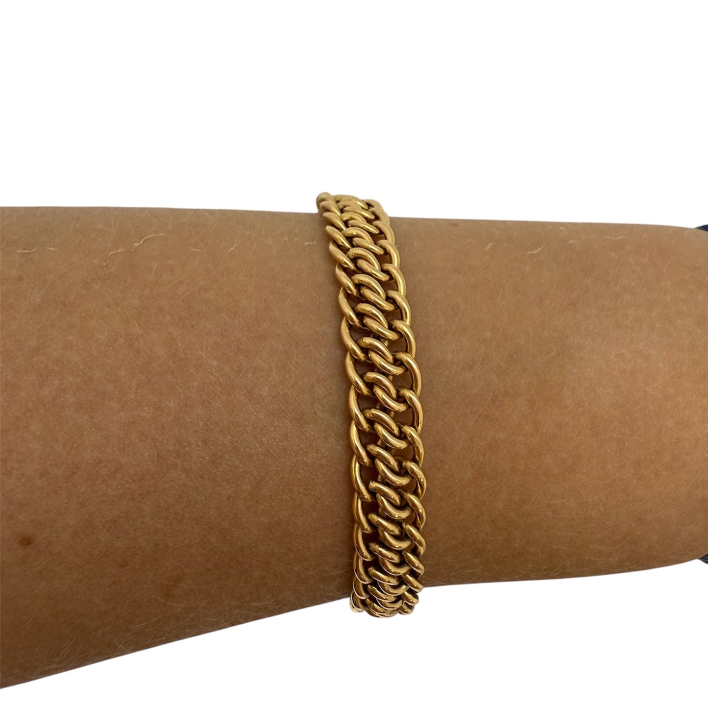 Bracelet Maille Américaine en Or Jaune 18K 12.20 Grs