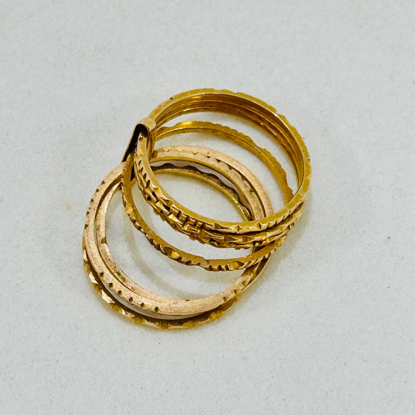 Bague Semainier en Or Jaune 18 K - T 52