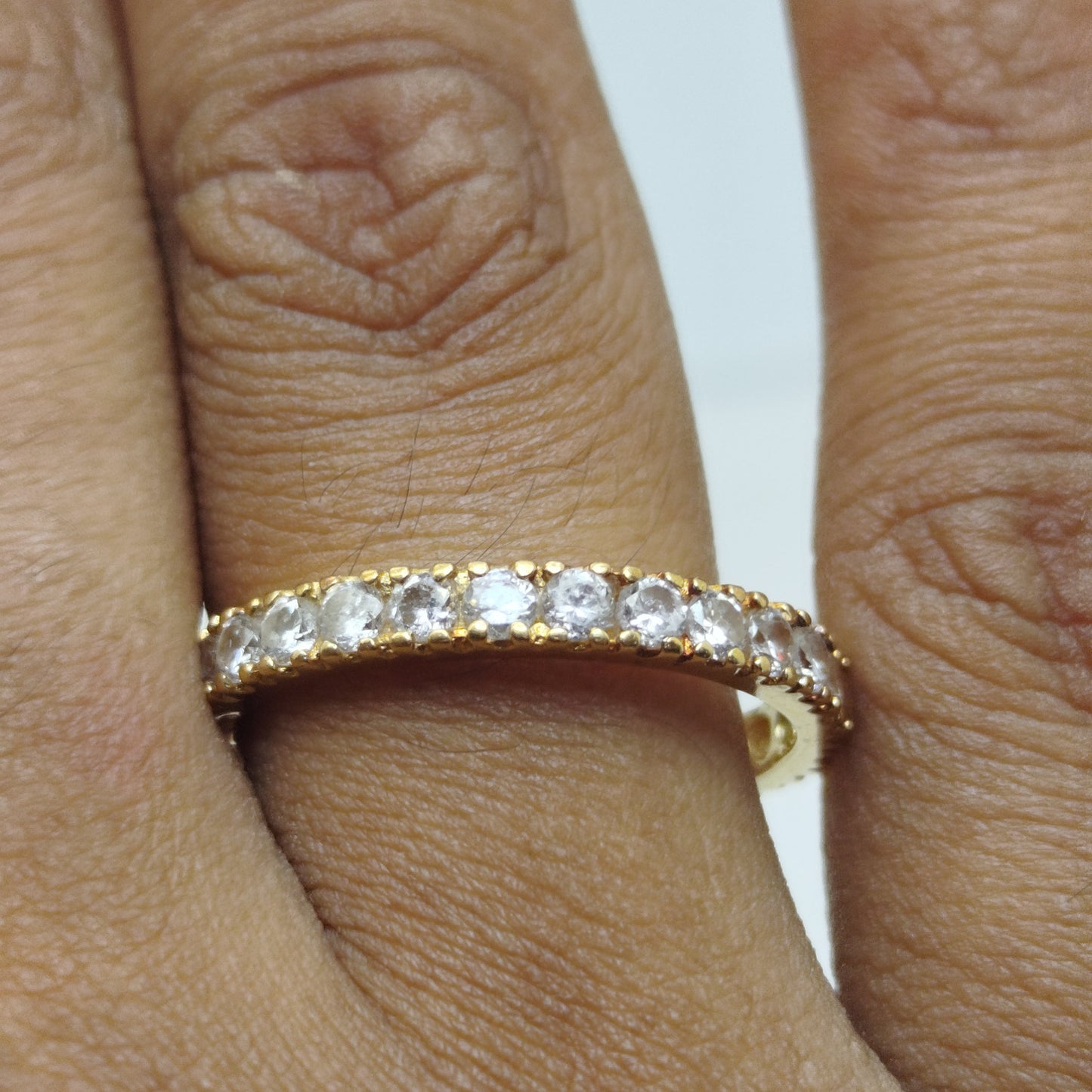 Tour complet en or jaune 18K avec oxyde de zirconium 2.88g - taille 58