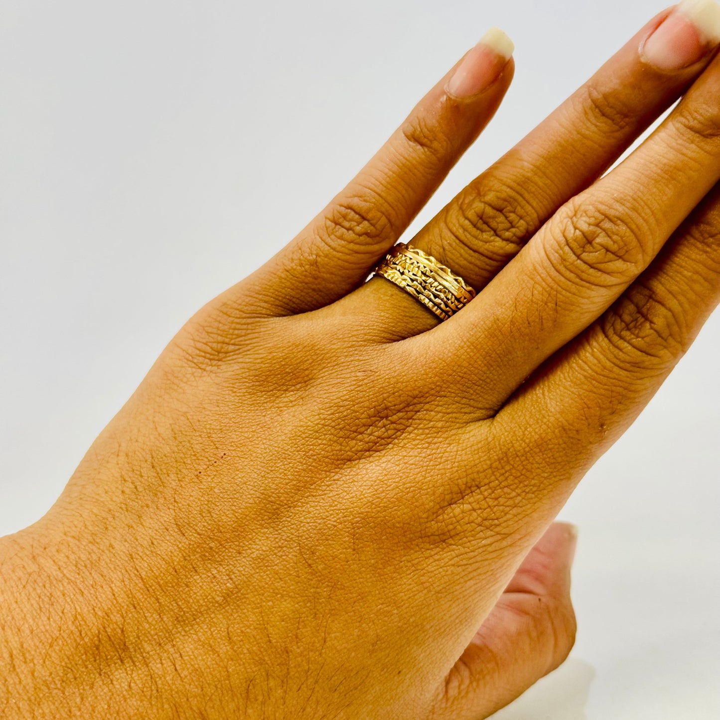 Bague Semainier en Or Jaune 18 K - T 52