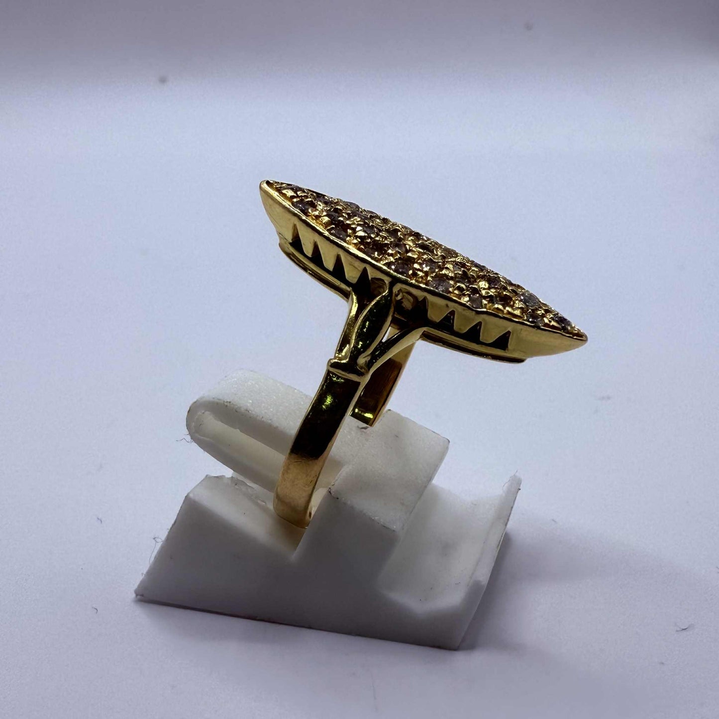Bague Marquise Or Jaune 18K Taille-47