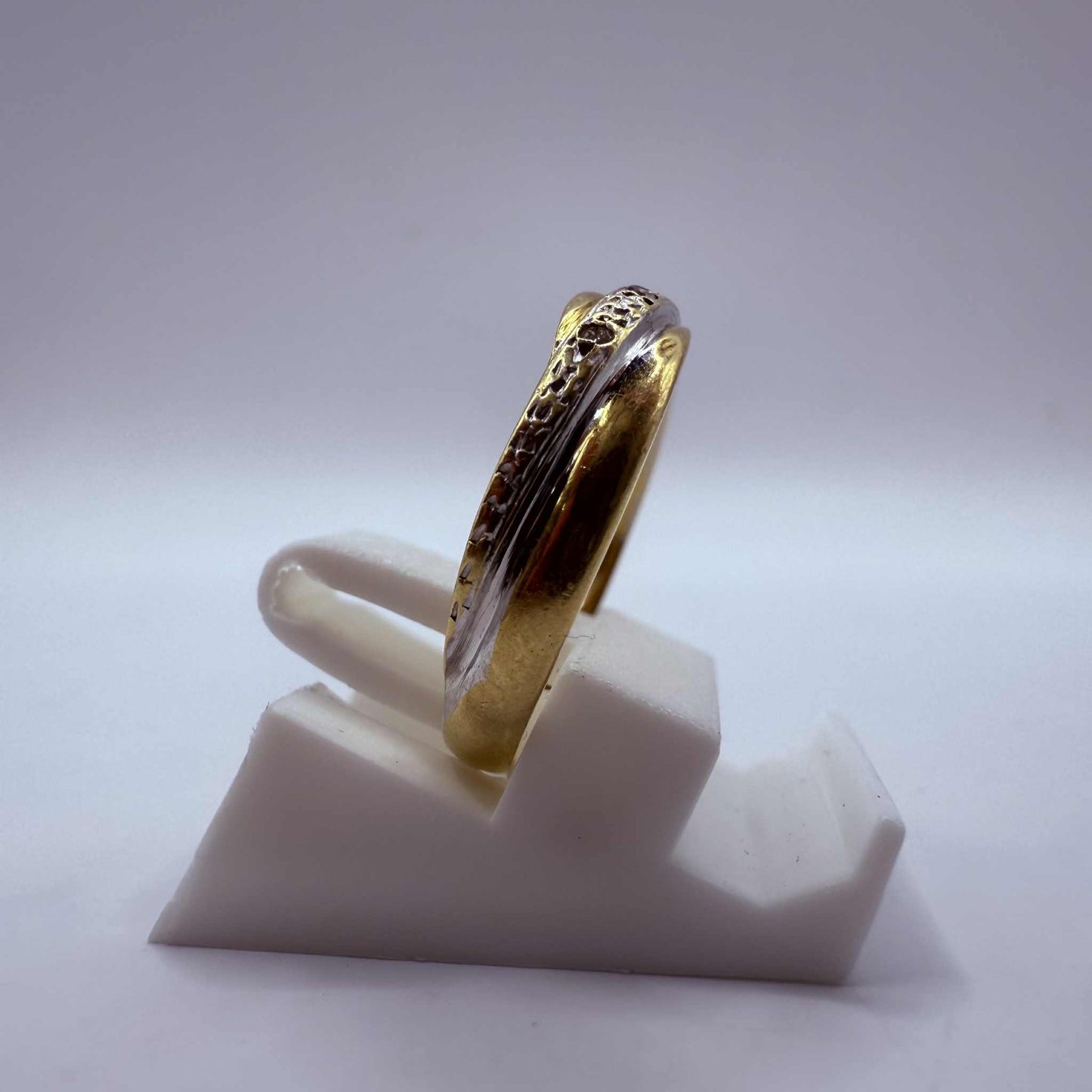 Bague Alliance en Or Jaune 18K Taille-50.5