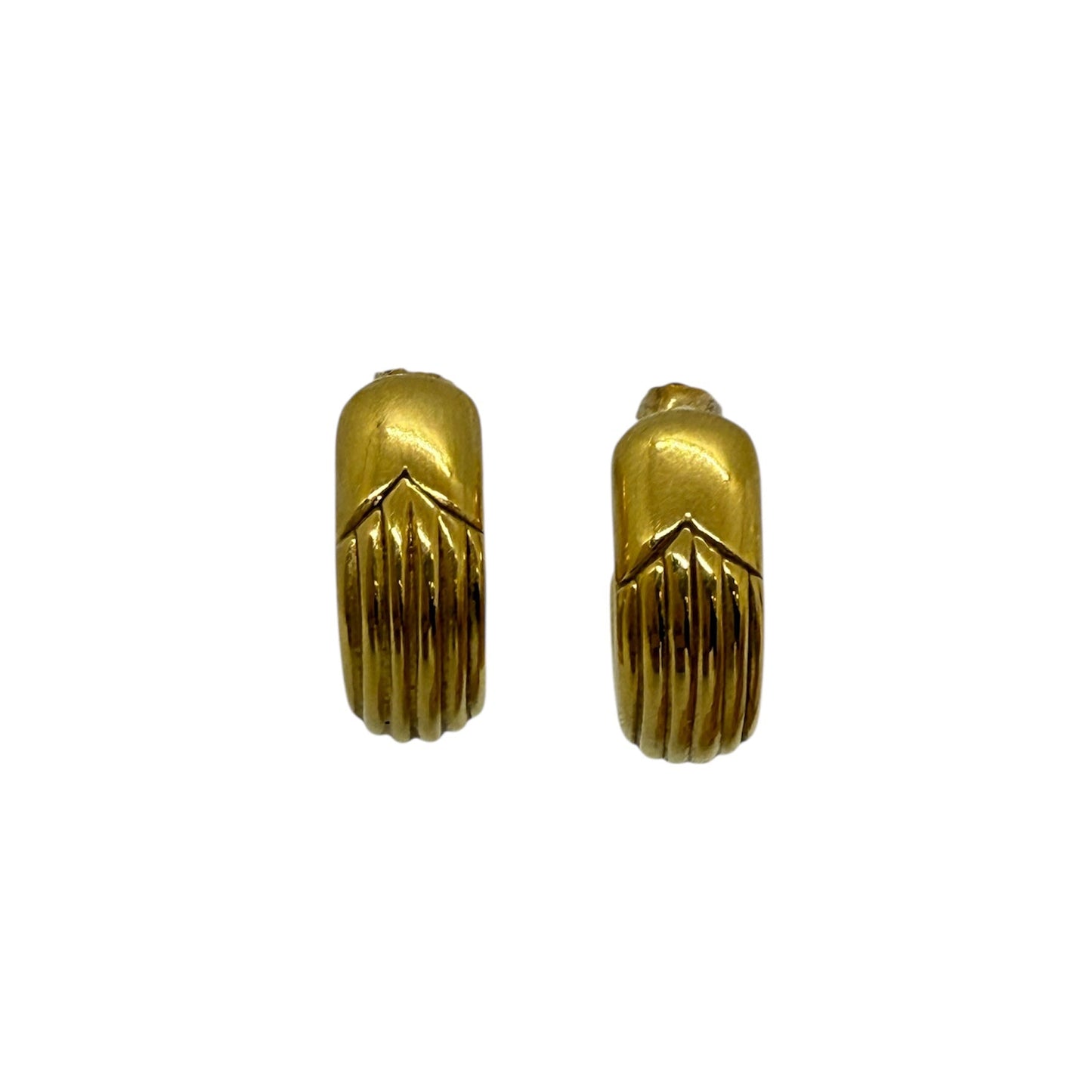 Créoles demi-or poussettes 18K 3.38 Grs