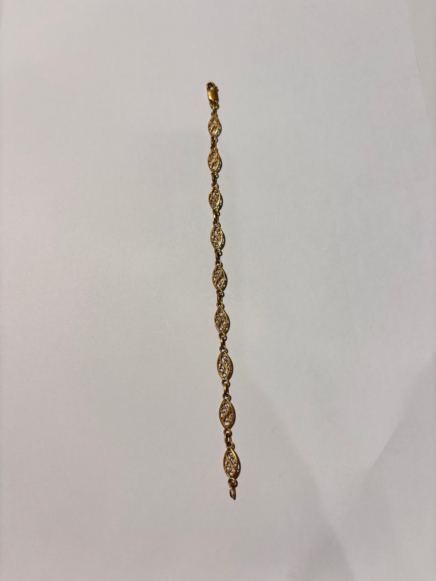 Bracelet Maillon Jaseron Or Jaune 18K Tête d'Aigle