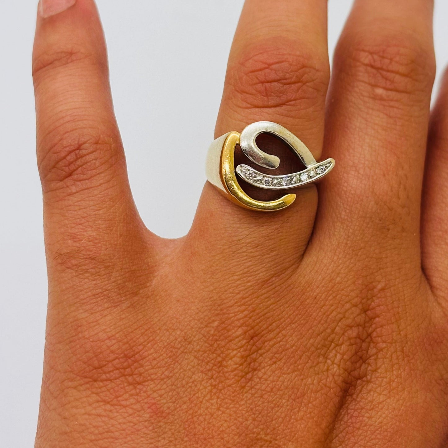 Bague en or 18K avec diamants Taille-52