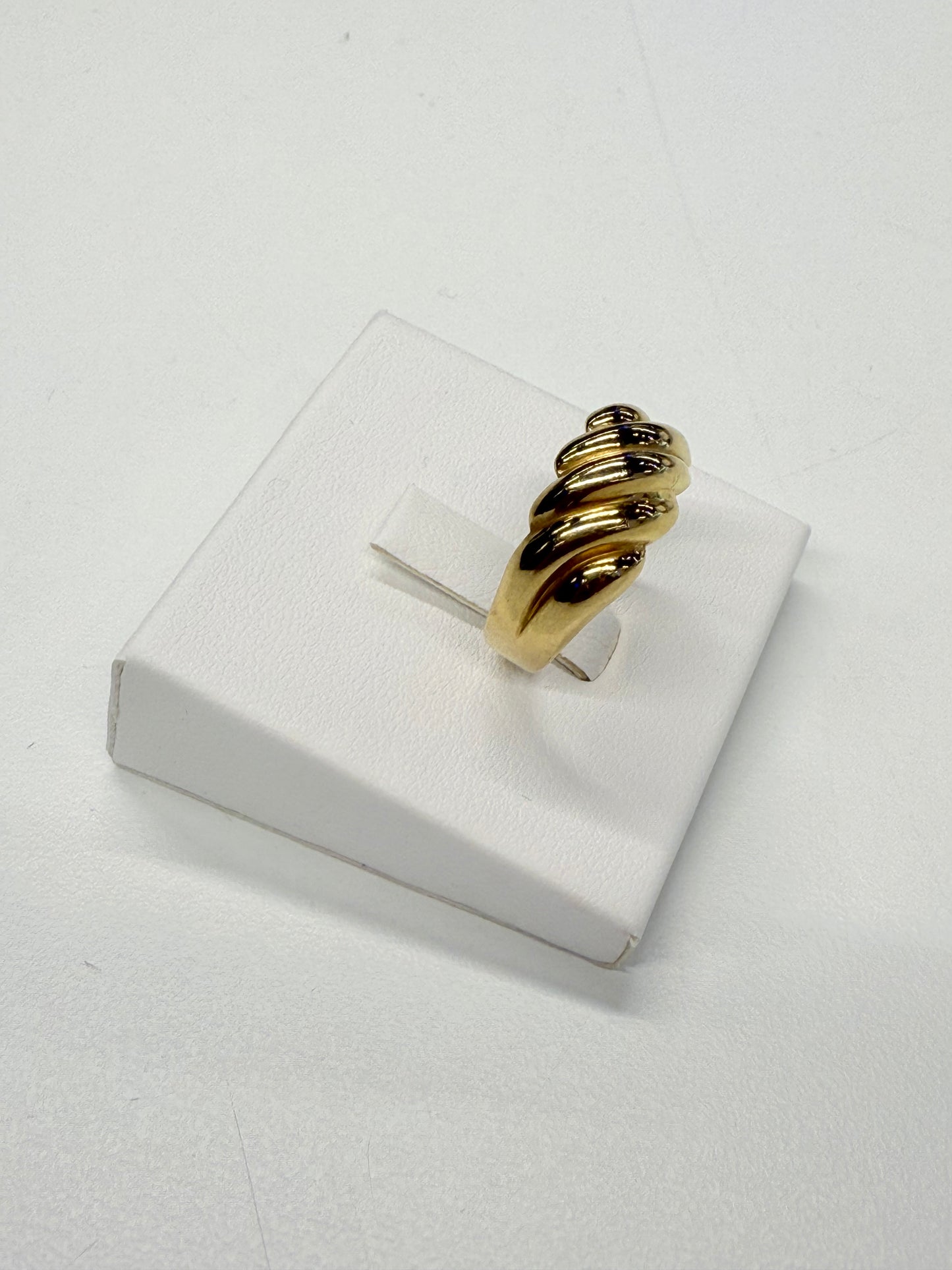 Bague Or Jaune Travaillée 18k Taille 56