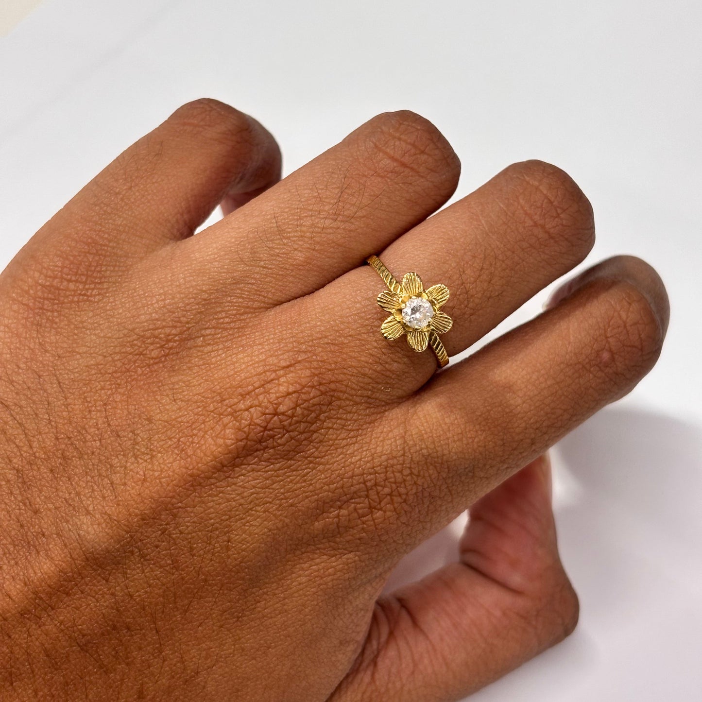 Bague en or jaune 18K Taille-53