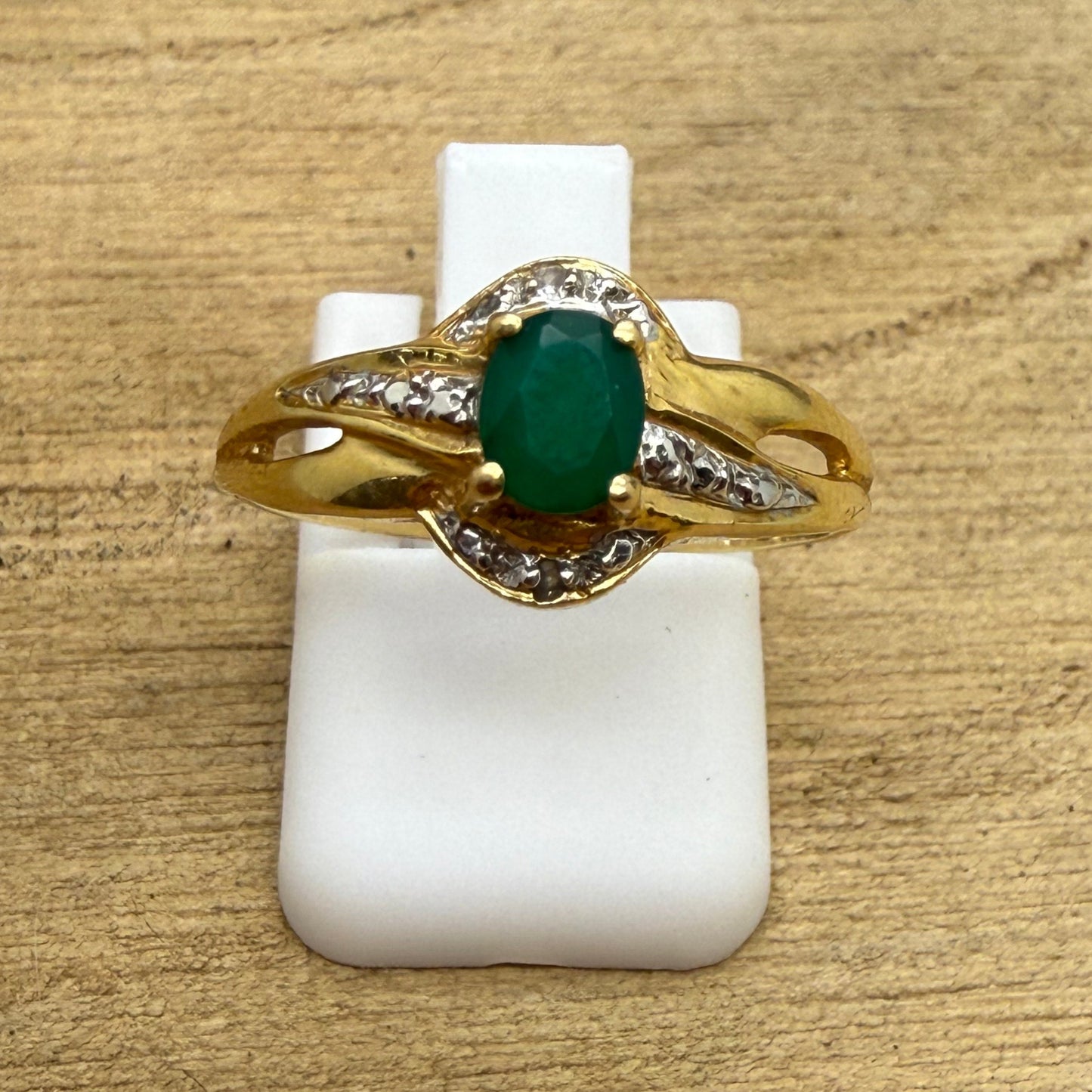 Bague en Or Jaune 18K Oxyde de Zirconium 1.72 Grs T 56