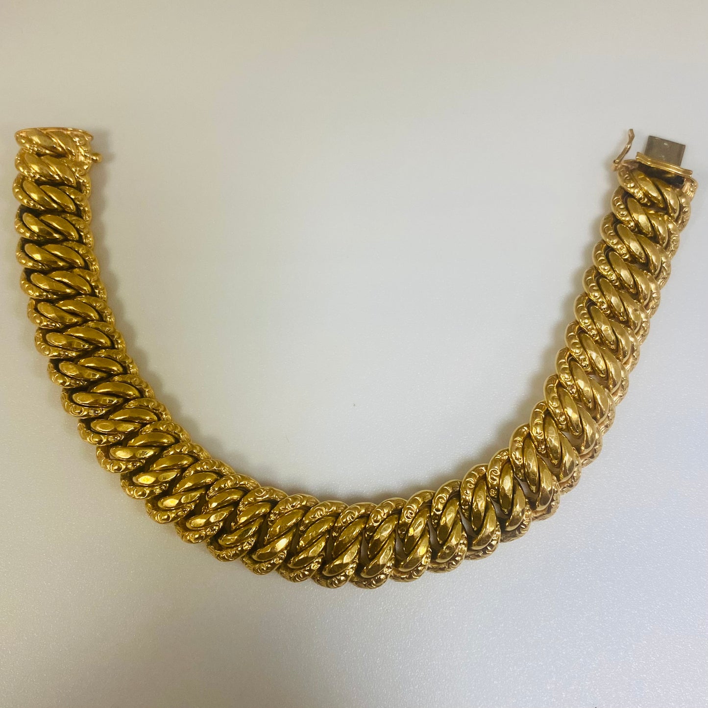Bracelet maille américaine en Or jaune 18K 27,97g