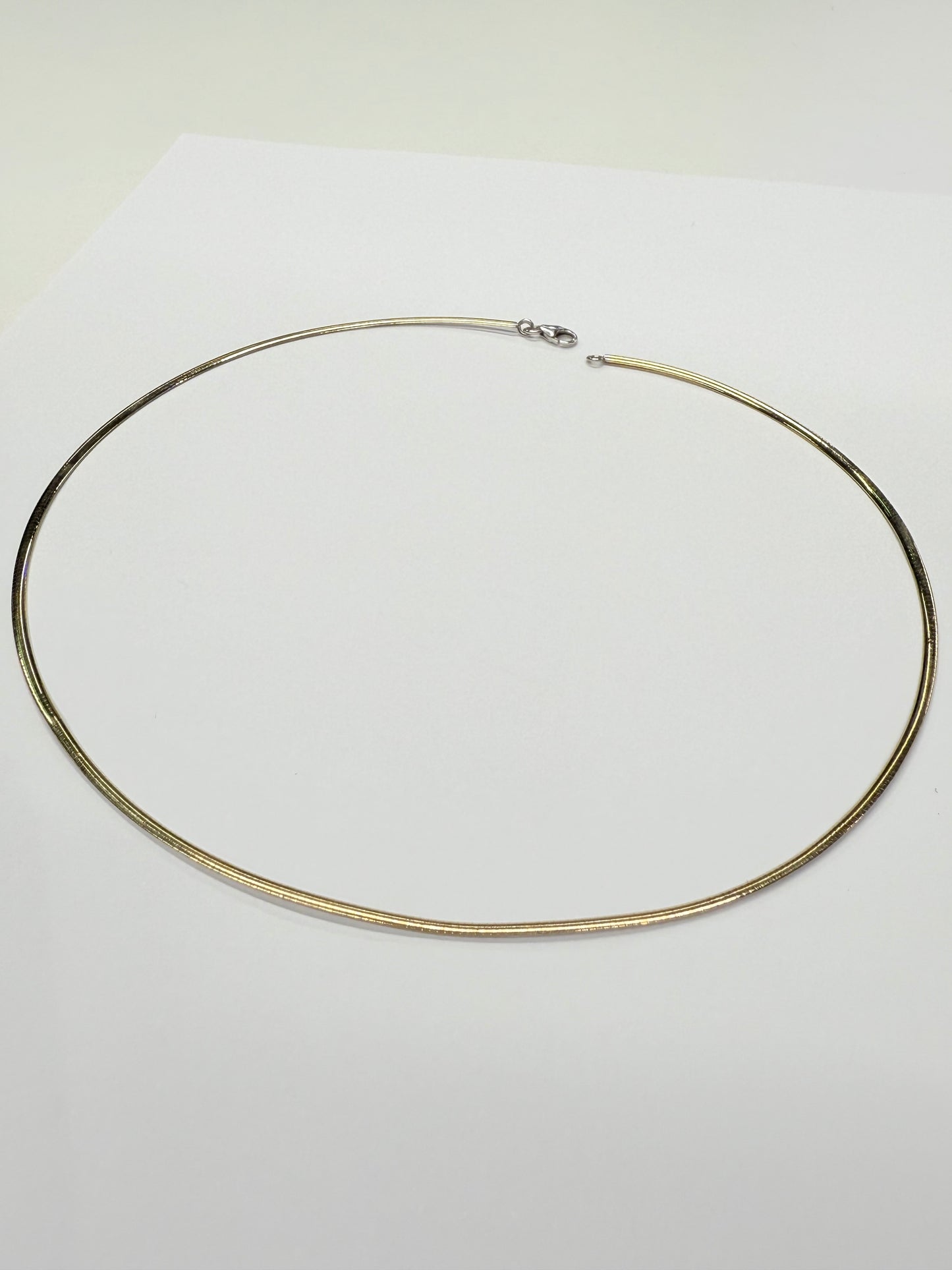 Collier Cable Or Jaune et Blanc 18k