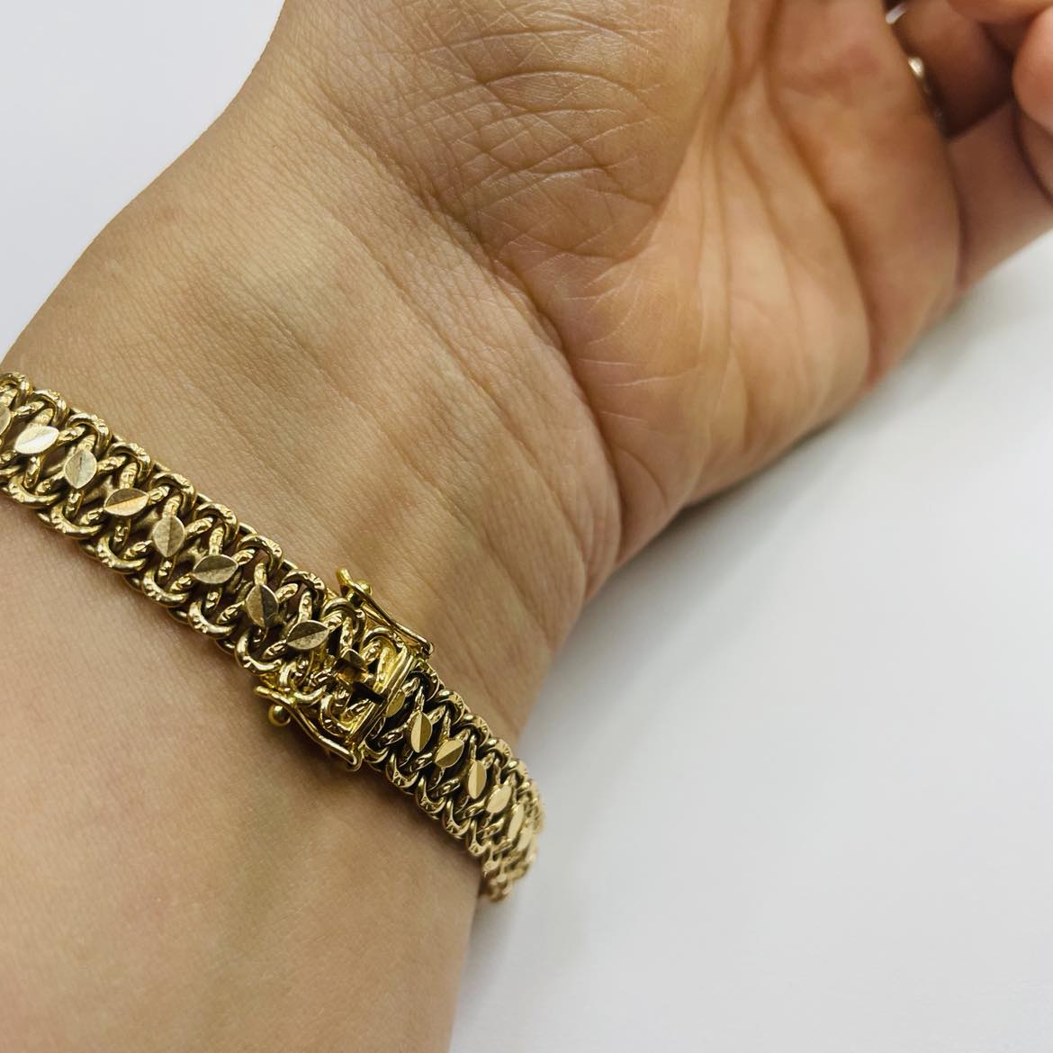 Bracelet Gourmette en Or Jaune 18K 12.49 Grs