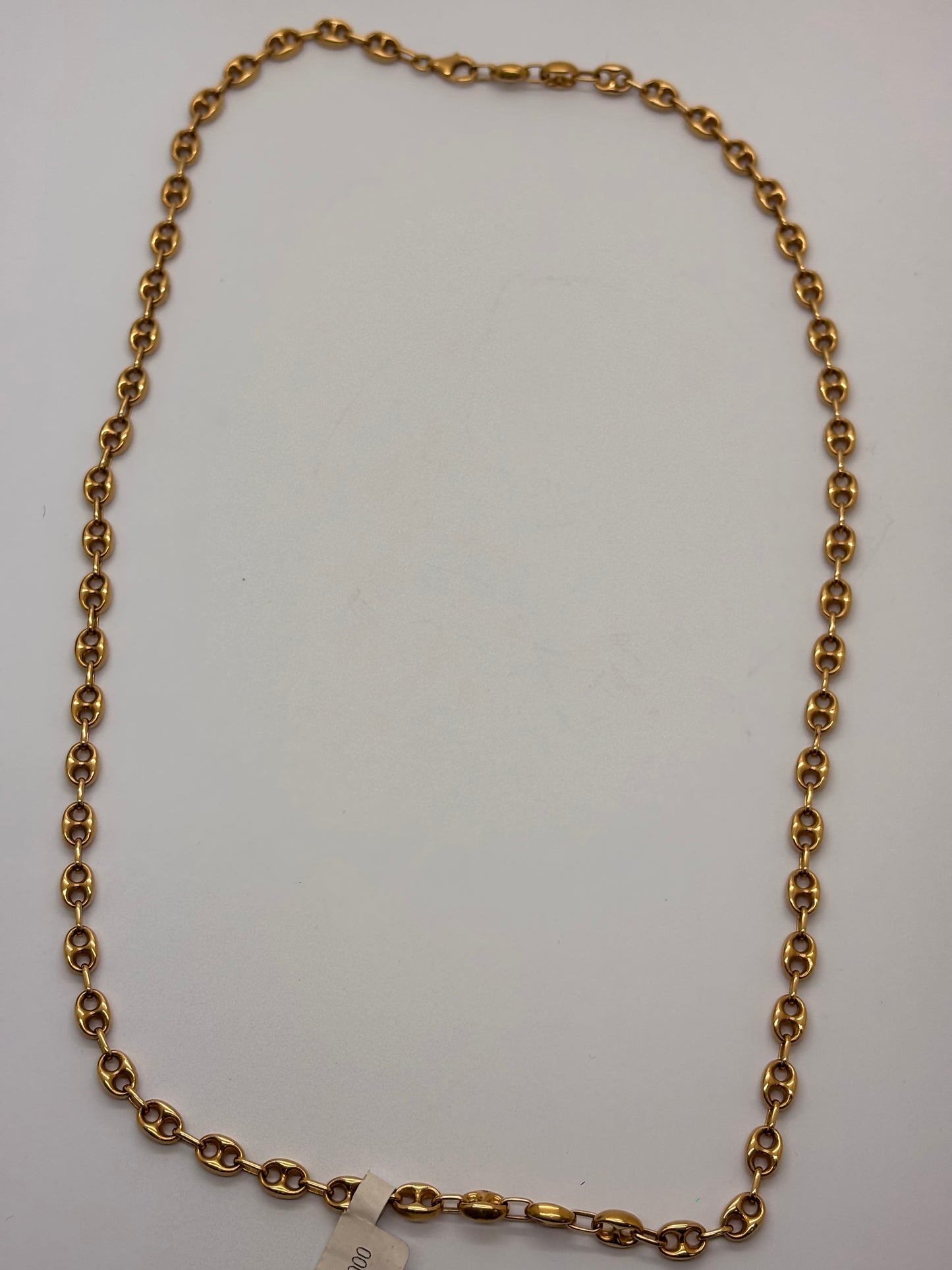 Collier Sautoir Grain de Café en Or Jaune 18K 28.60 Grs